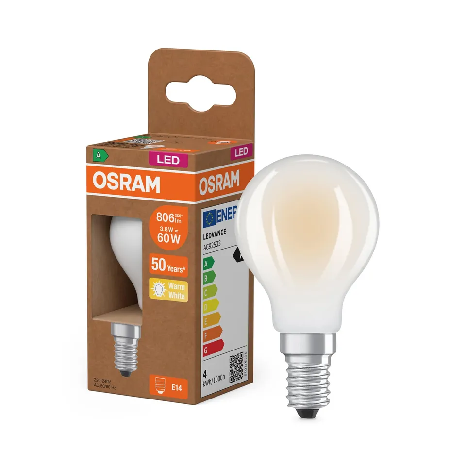 ams OSRAM SMART+ Classic P 60 LED-Lampe E14 warmweiß matt