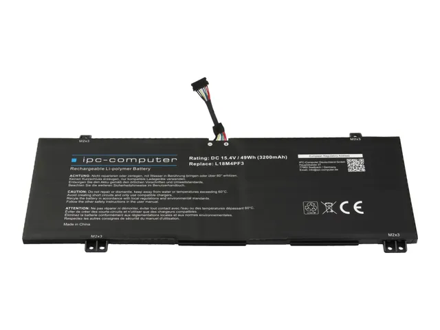 IPC-Computer Akkus L18M4PF3 Laptop Akku 49Wh schwarz