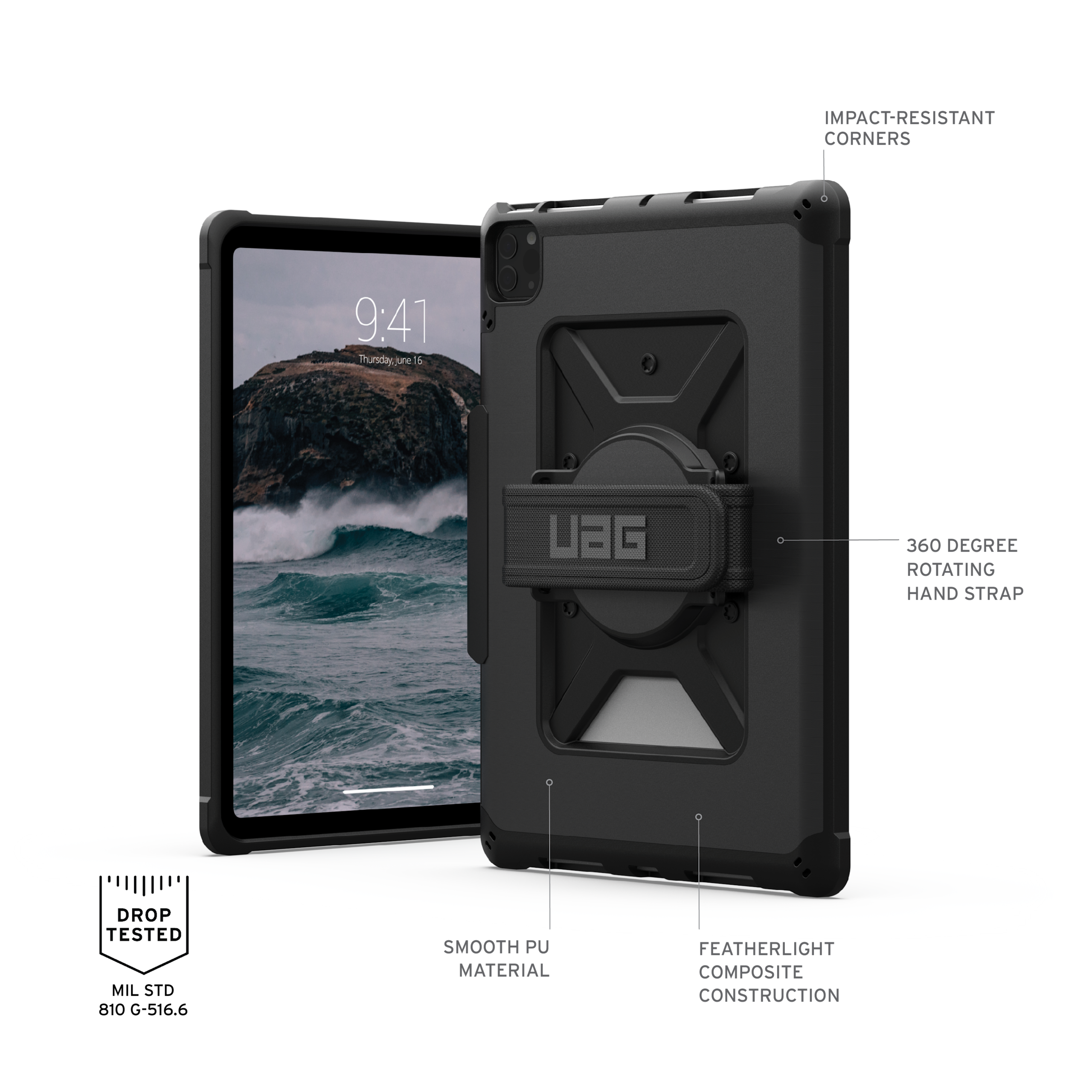 UAG Metropolis SE iPad Pro 11 Hülle M4 mit Handriemen