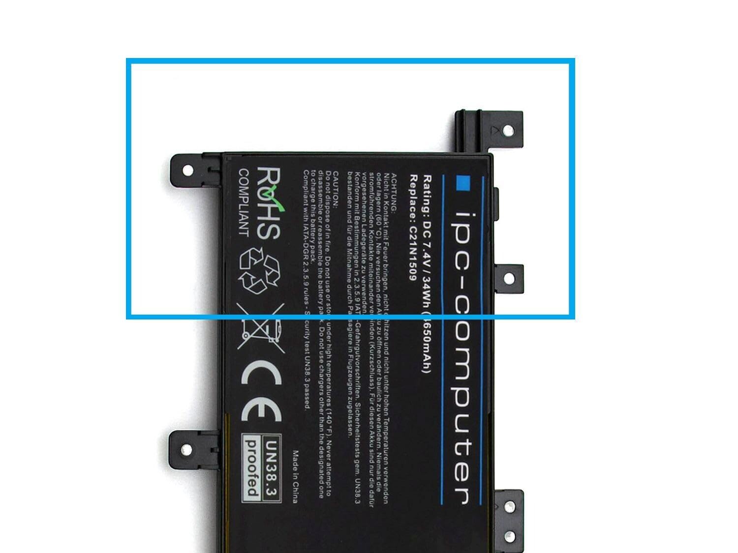 IPC-Computer Akkus 0B200-01750000 Notebook-Akku 36Wh Asus