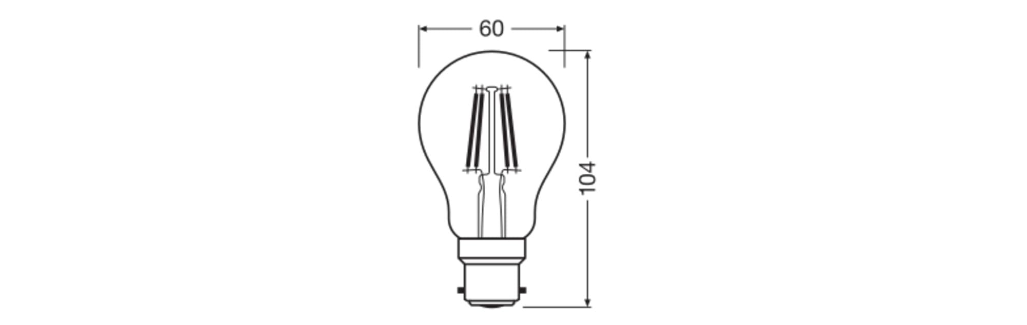 ams OSRAM Star A 40 Filament LED-Birne B22d Klar 1er-Pack 4000K