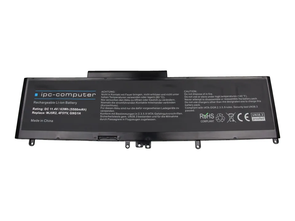 IPC-Computer Akkus G9G1H Laptop Akku 63Wh schwarz