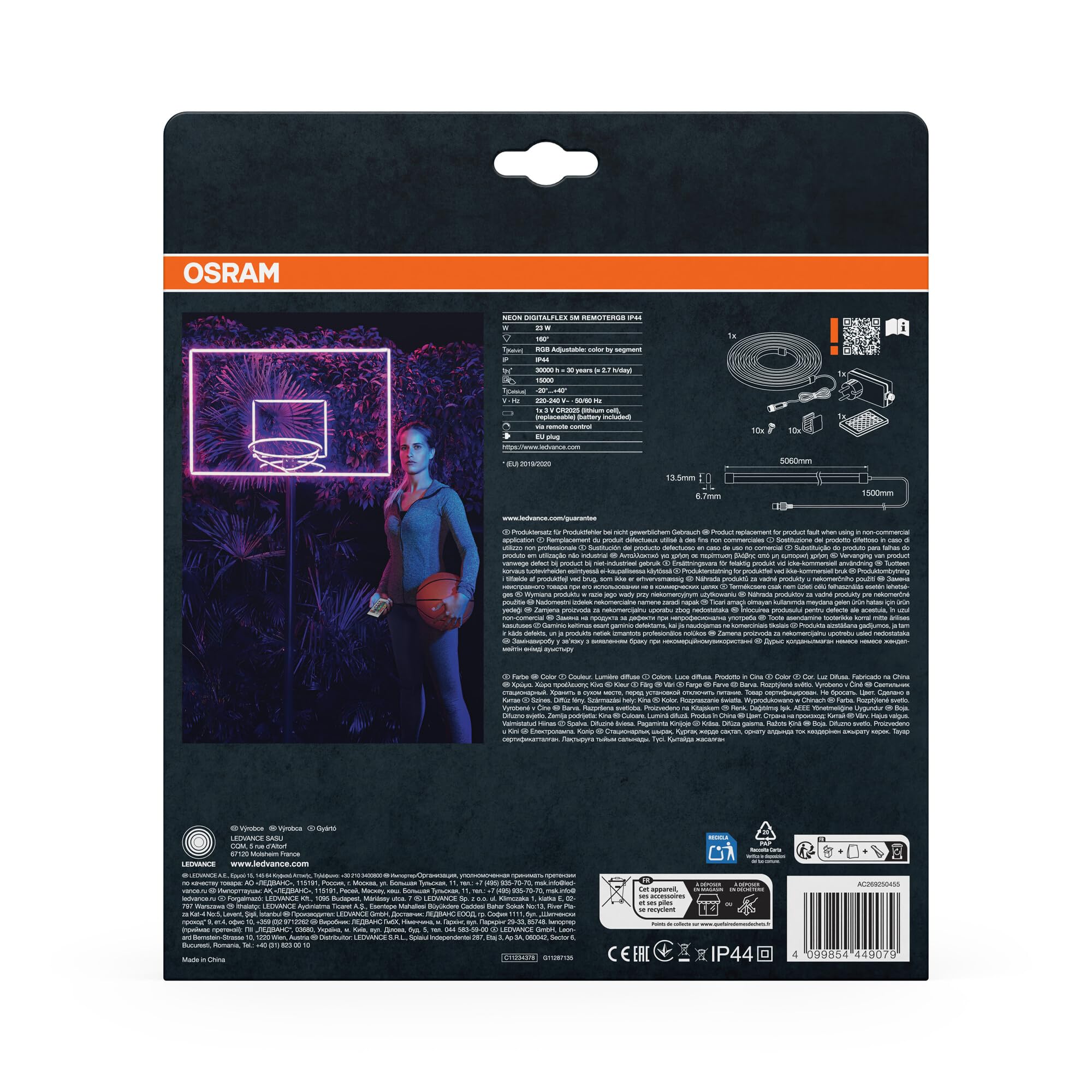 ams OSRAM SMART+ Neon Flex LED-Streifen 5 m RGB Außen IP44