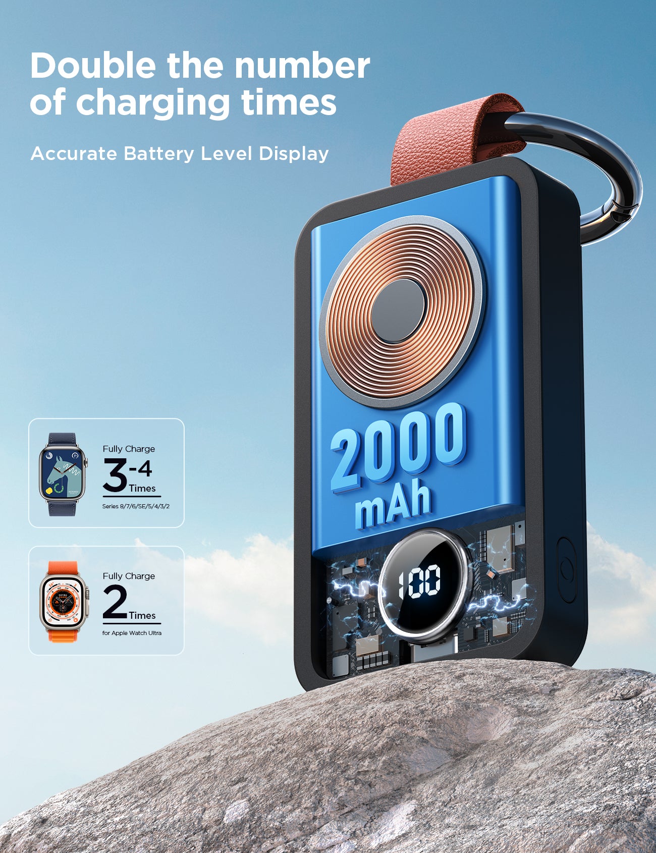 JOYROOM JR-WQW01 Watch Charger 2000mAh Schwarz
