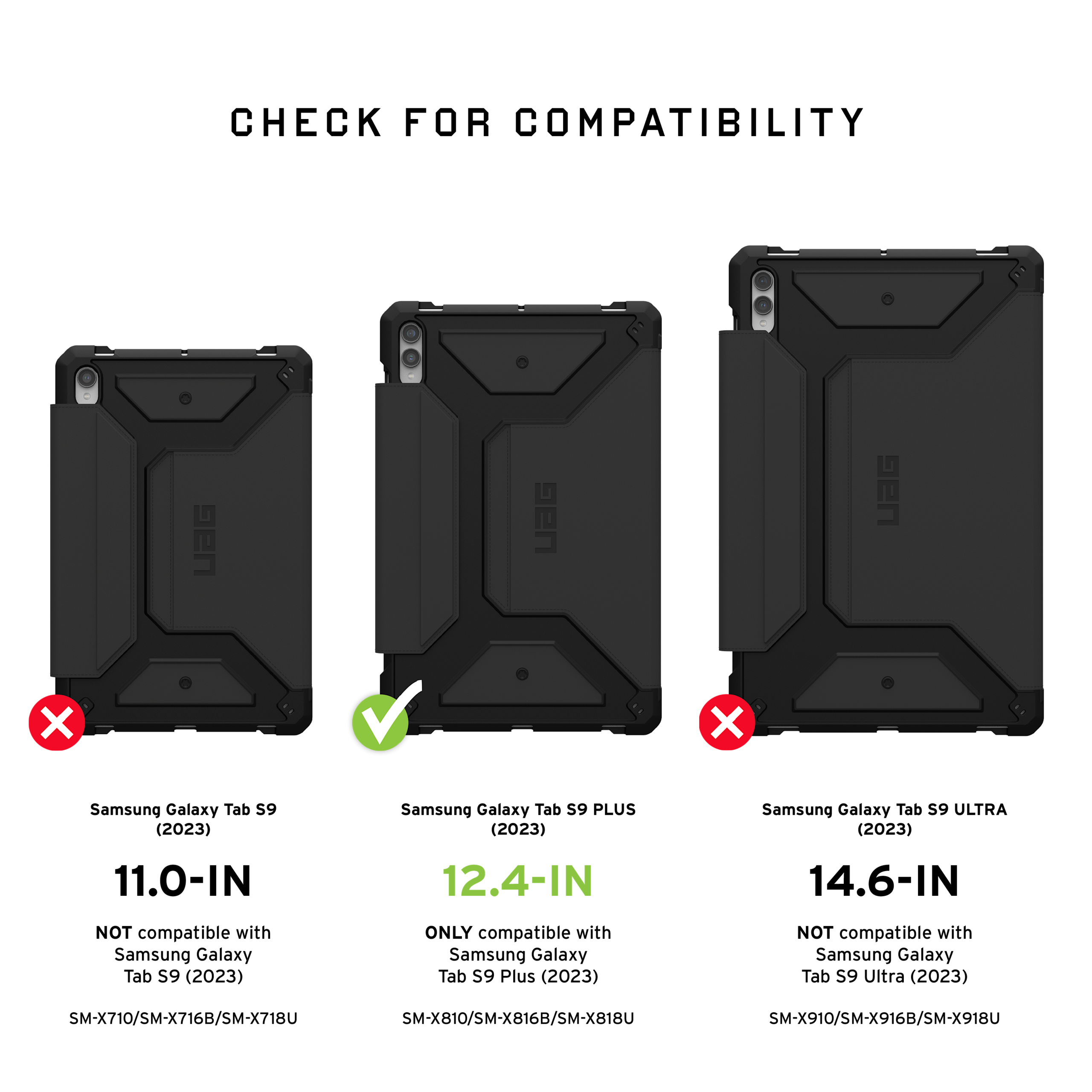 UAG Metropolis SE Galaxy Tab S9 Plus 12.4 Folio Hülle