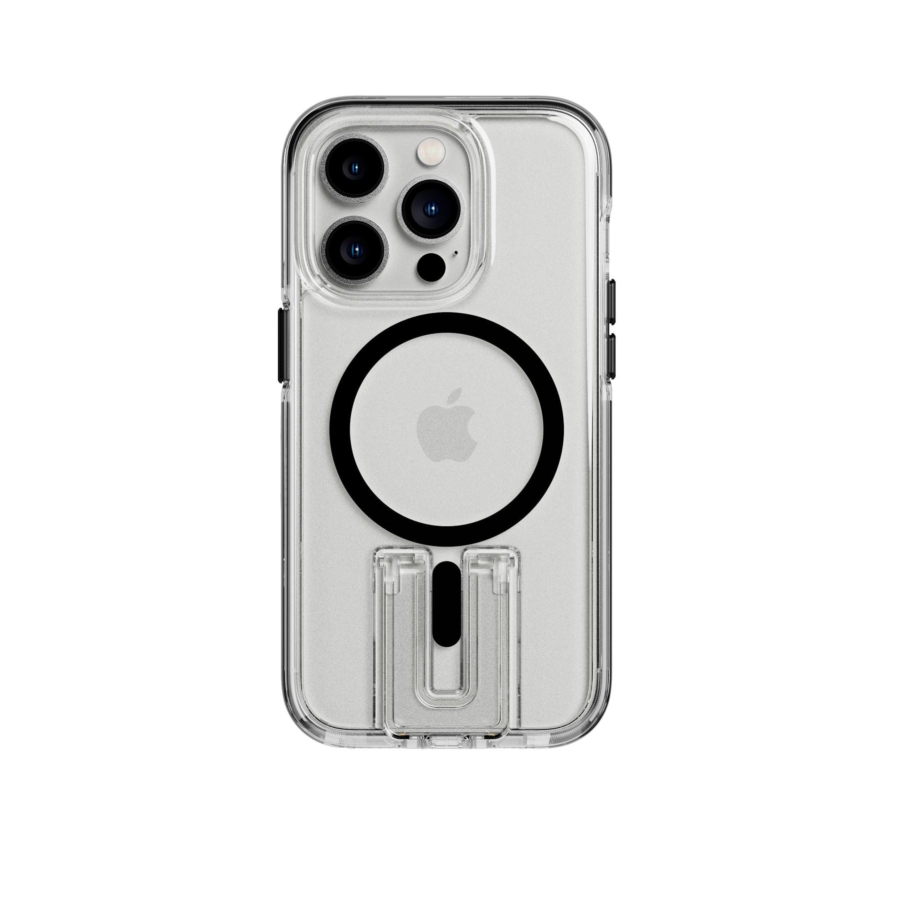 Tech21 EvoCrystal Kick iPhone 14 Pro Hülle Clear Black MagSafe
