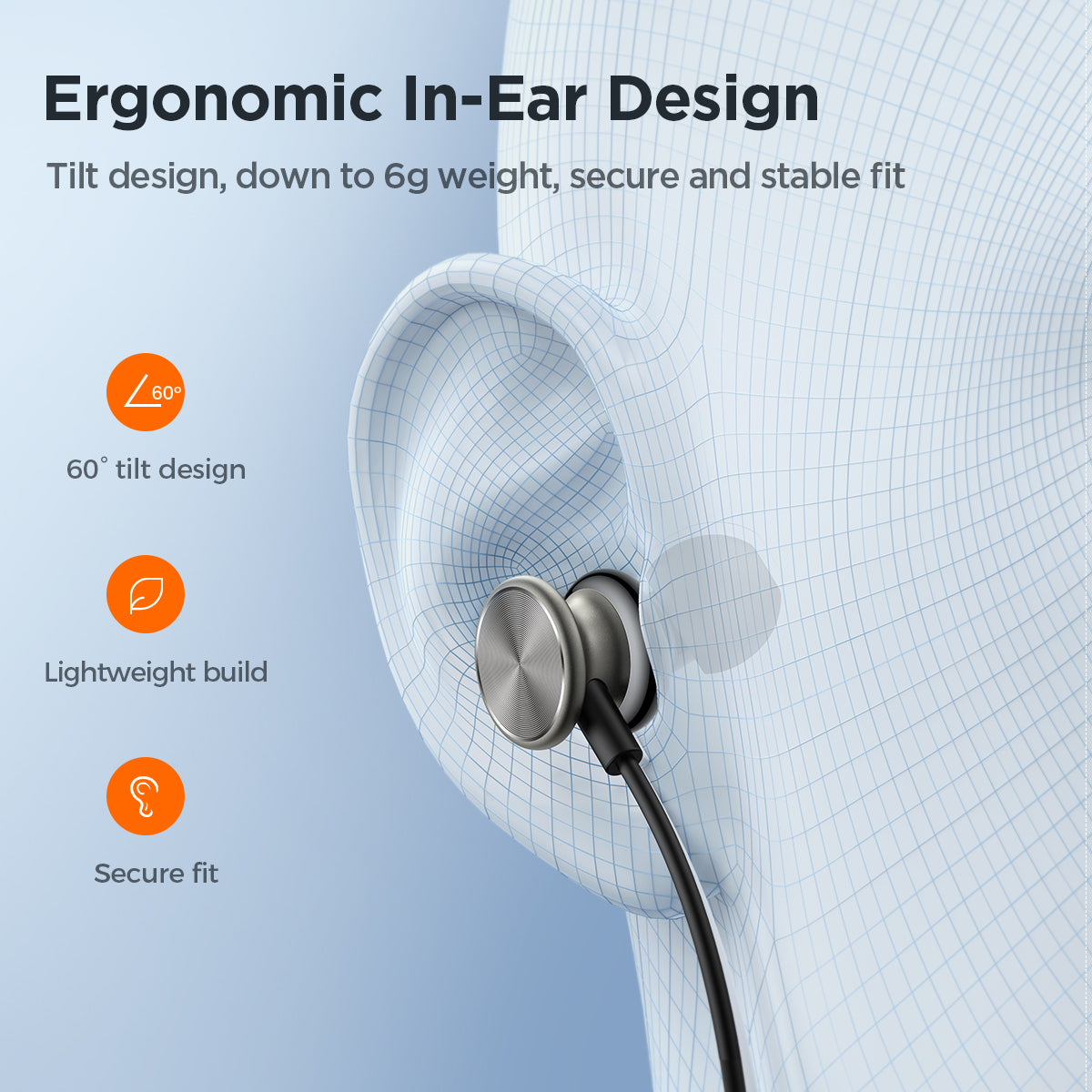 JOYROOM JR-EW03 In-Ear Kopfhörer 3.5mm Silber Metall