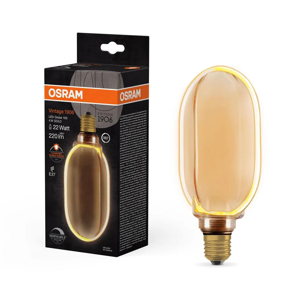 OSRAM SMART+ Vintage 1906 Globe 100 E27 dimmbar gold 4W