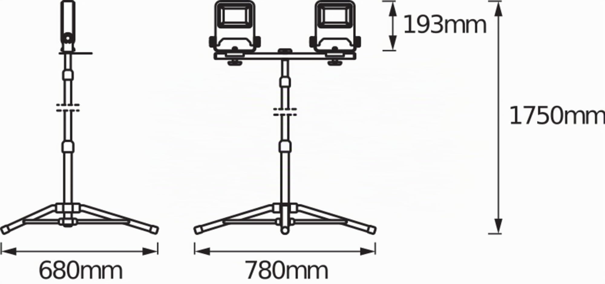 ams OSRAM SMART+ Tripod 2x30W Arbeitsleuchte 5400lm kaltweiß