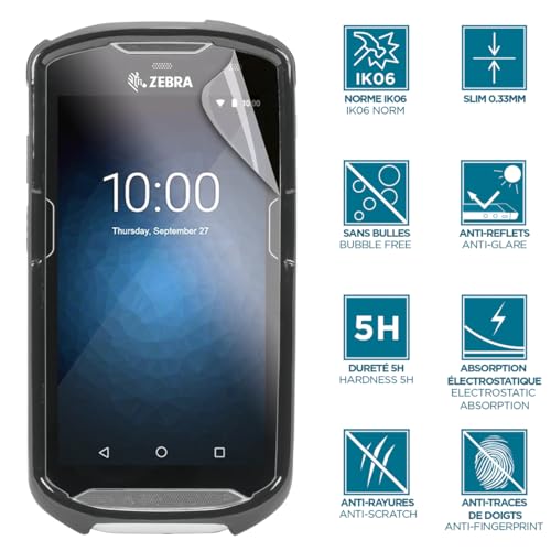 Mobilis Displayschutzfolie Zebra TC51 TC52 TC56 TC57 klar