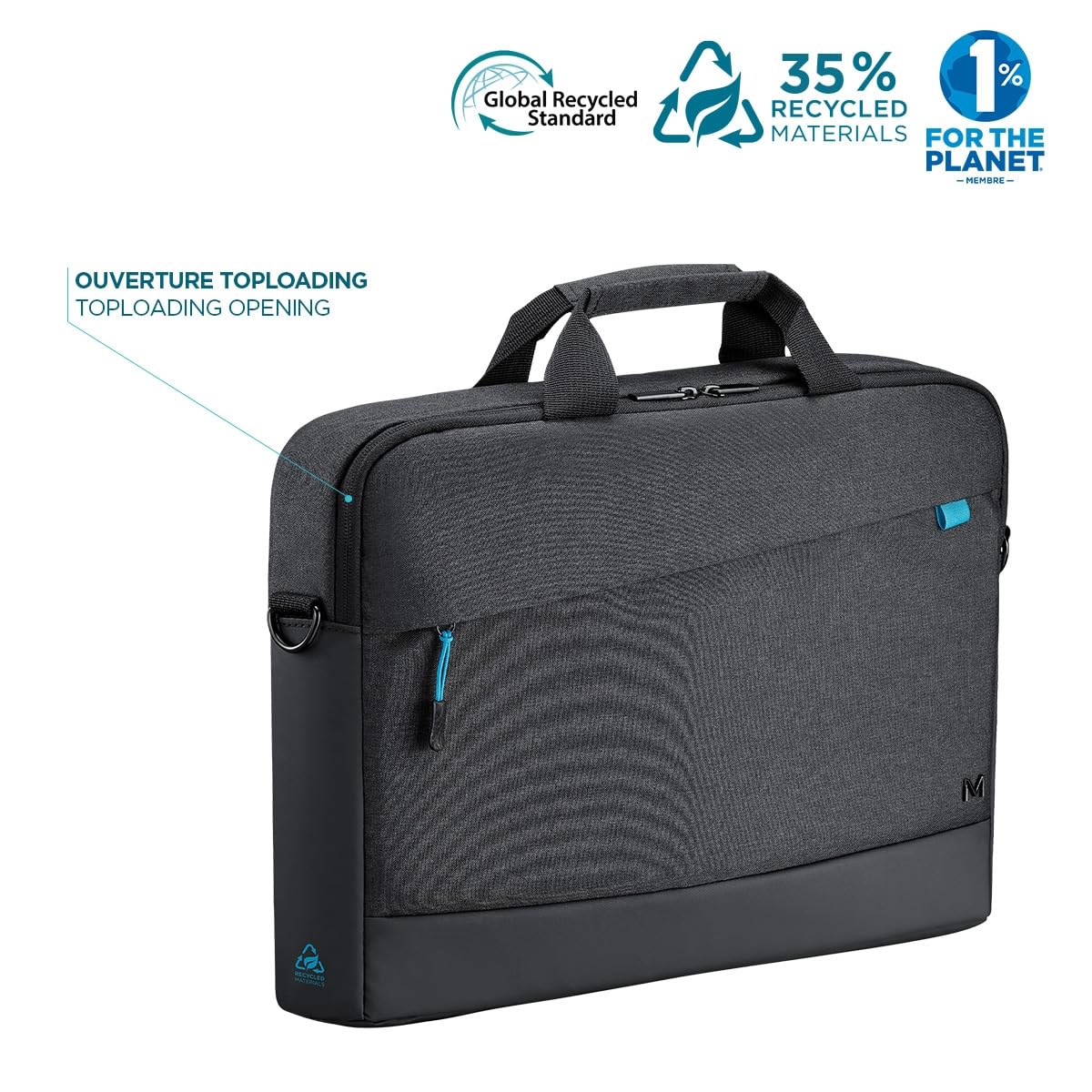 Mobilis Trendy Notebook-Tasche 14 Zoll 35,6cm 35% Recycling schwarz
