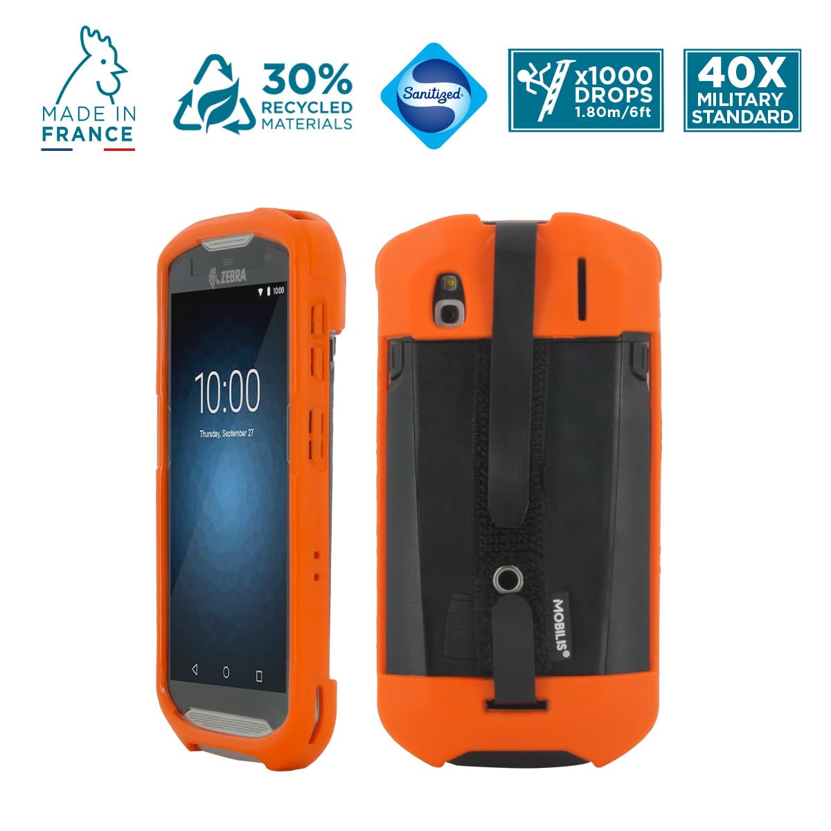 Mobilis PROTECH Zebra TC52 TC57 Hülle Handschlaufe Neon
