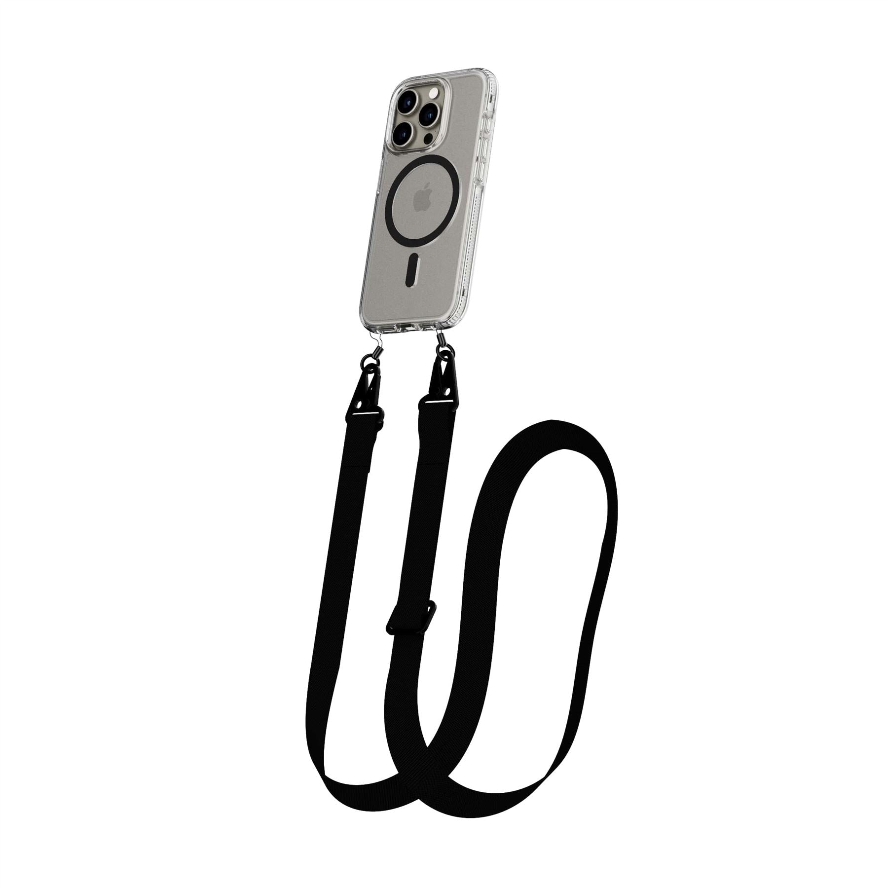 Tech21 FlexQuartz iPhone 15 Pro Hülle Schwarz Cross-Body