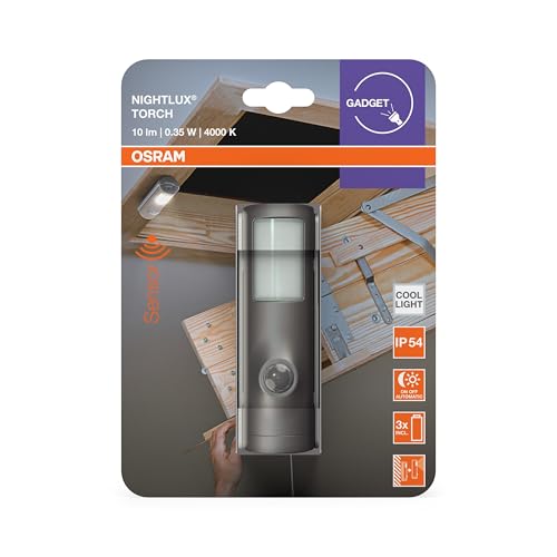ams OSRAM LED Nachtlicht silber 2in1 mit Bewegungsmelder