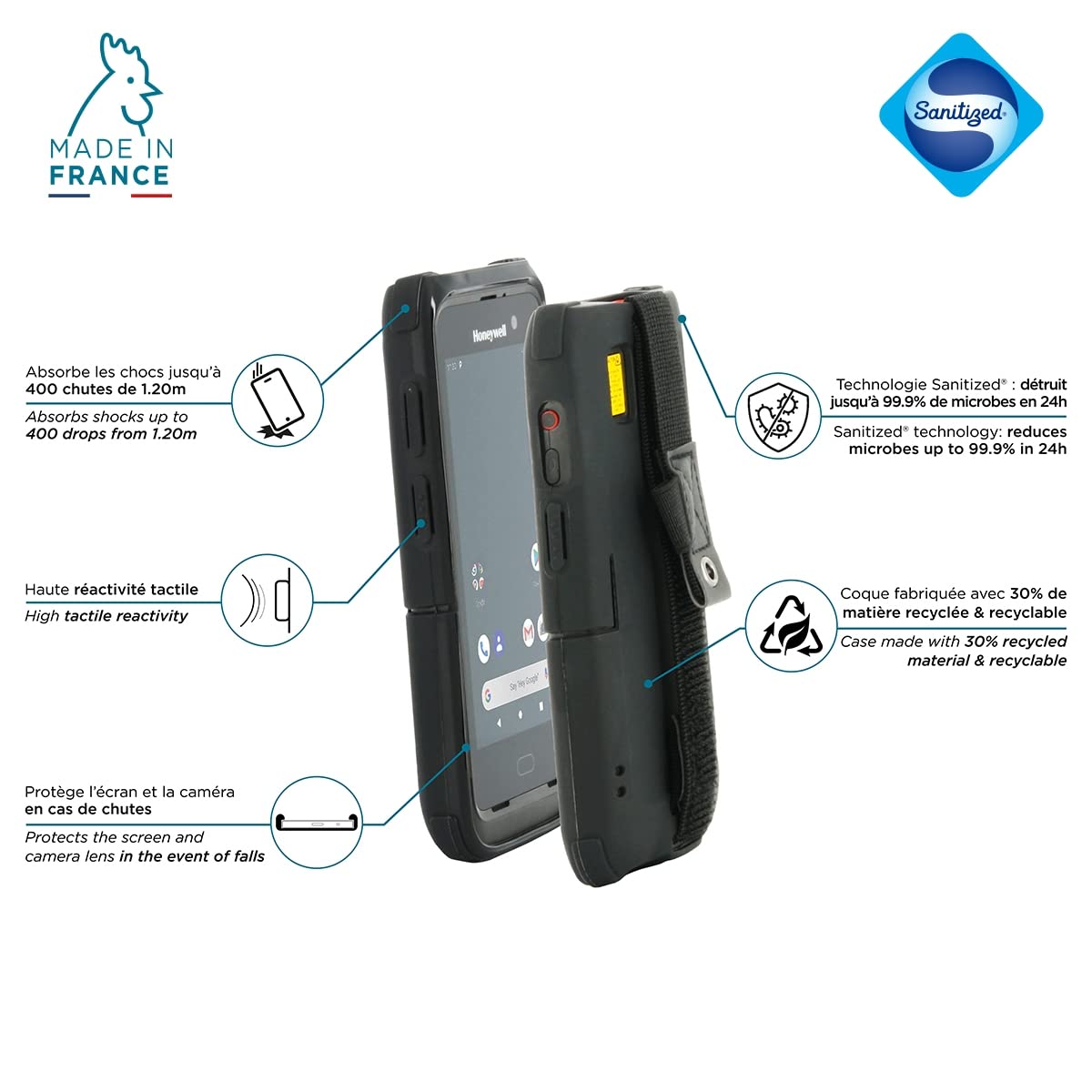 Mobilis PROTECH Honeywell CT40XP Hülle Handschlaufe