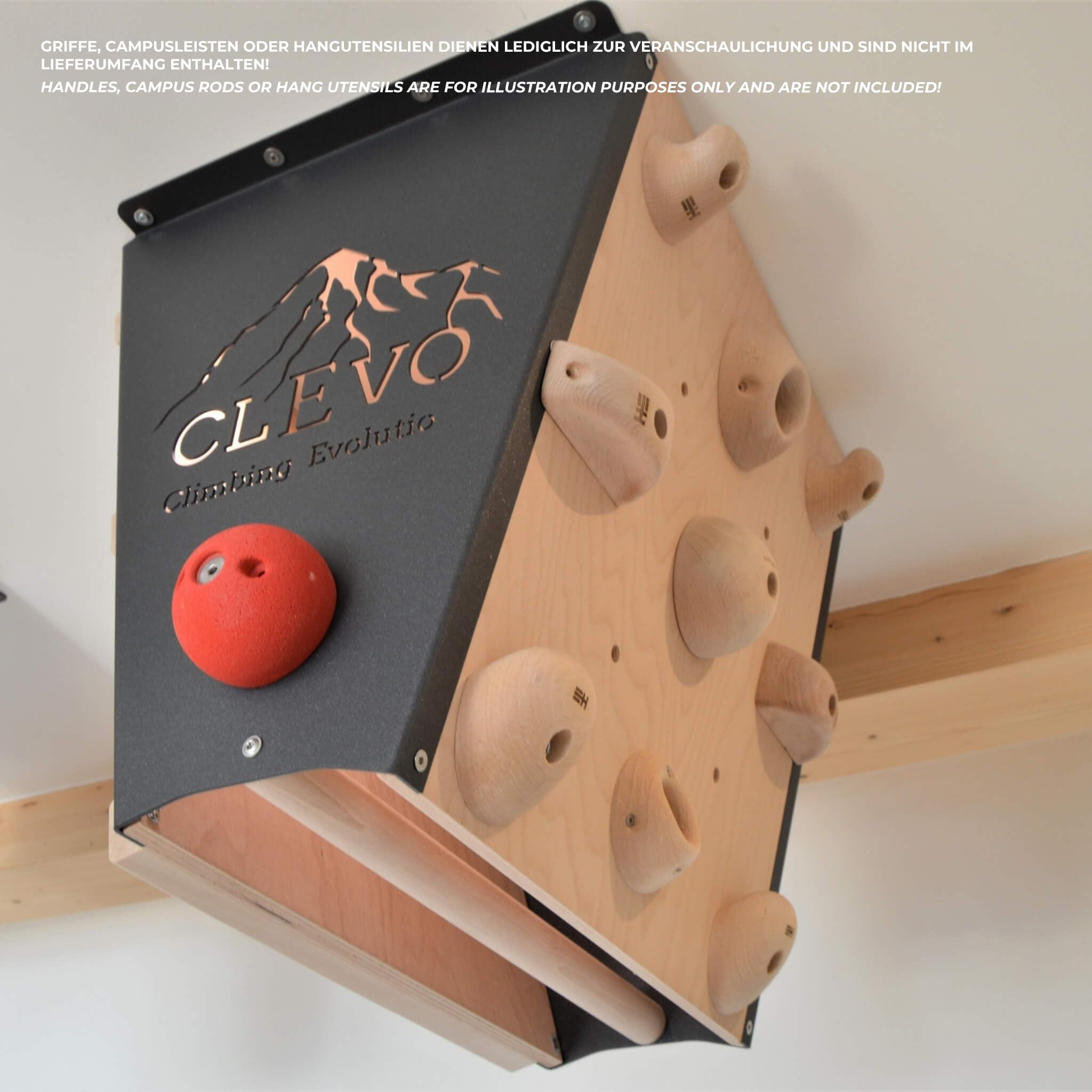 Clevo L Klettermodul Decke 15° Campusboard Klimmzugstange