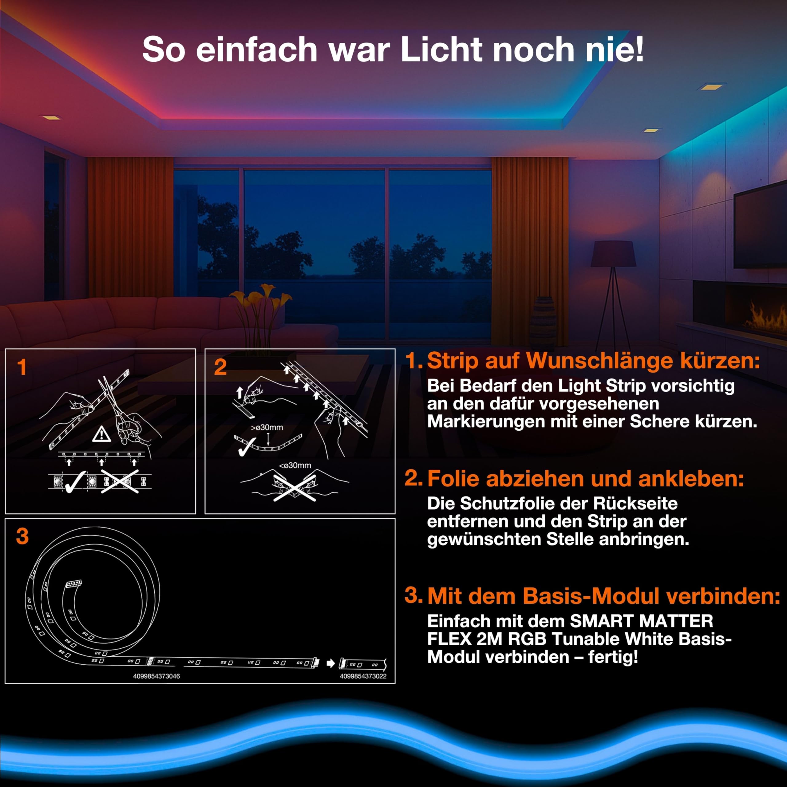 OSRAM SMART+ MATTER FLEX LED-Streifen RGBTW 1m Erweiterung