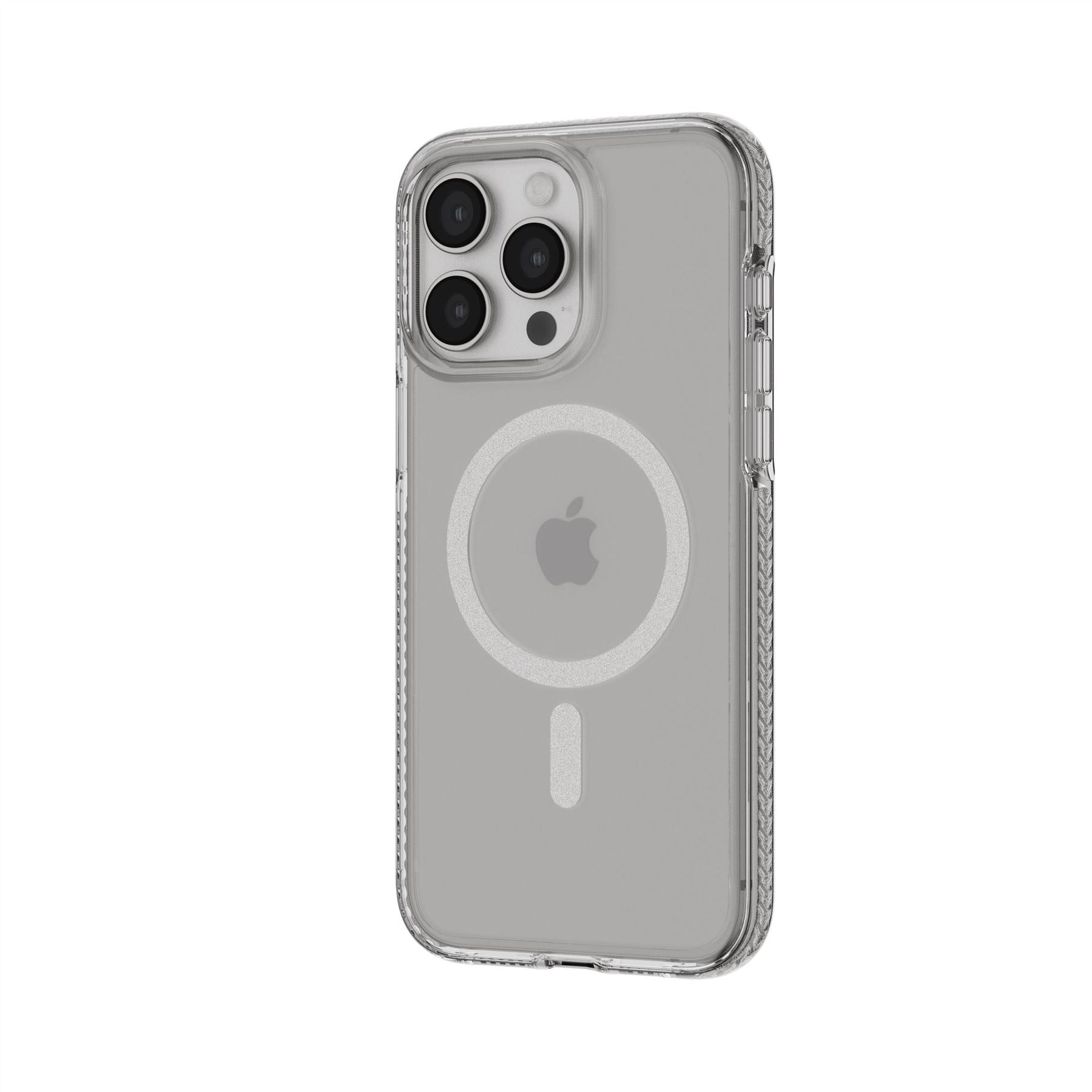 Tech21 EvoCrystal iPhone 15 Pro Max MagSafe Hülle White Titanium klar