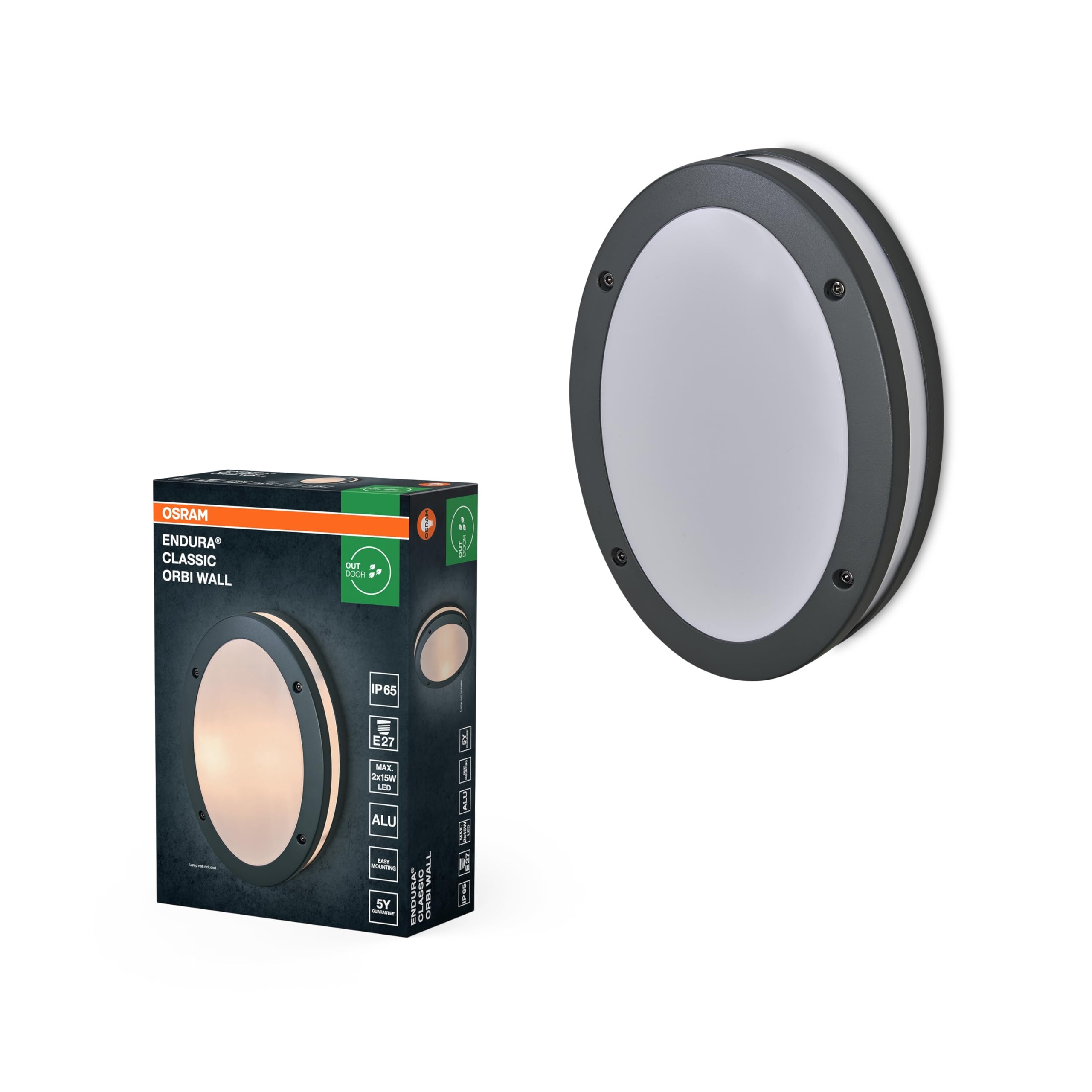 ams OSRAM ENDURA Classic Orbi Außenleuchte E27 rund