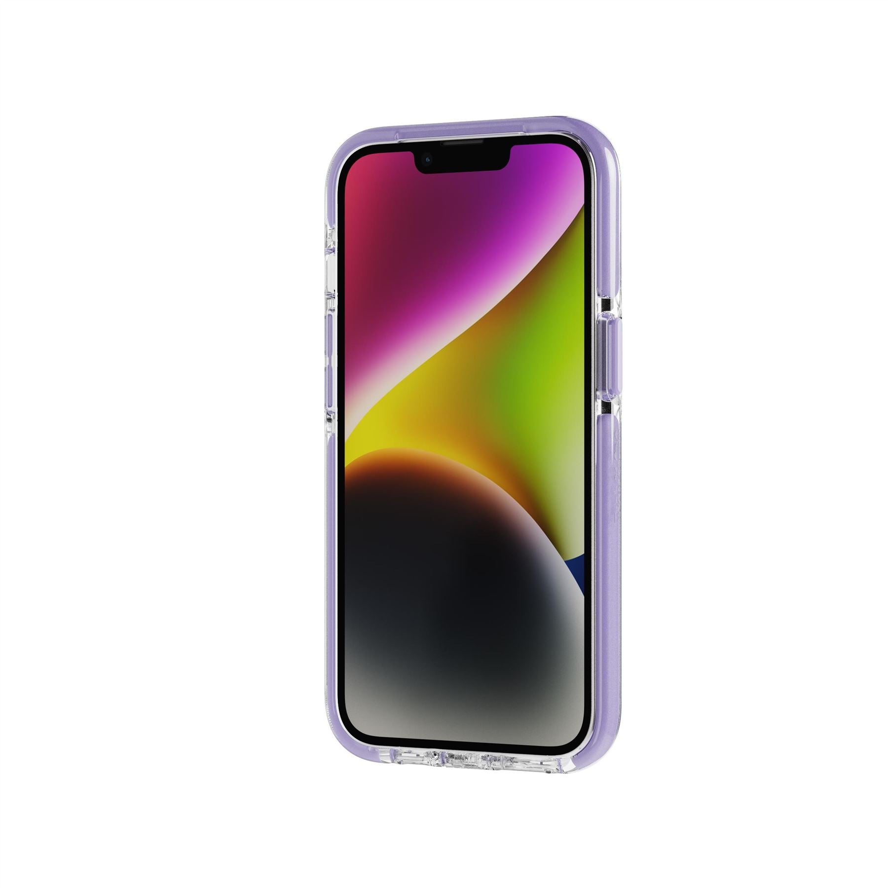 Tech21 EvoCrystal Kick MagSafe iPhone Hülle Clear/Lilac mit Ständer