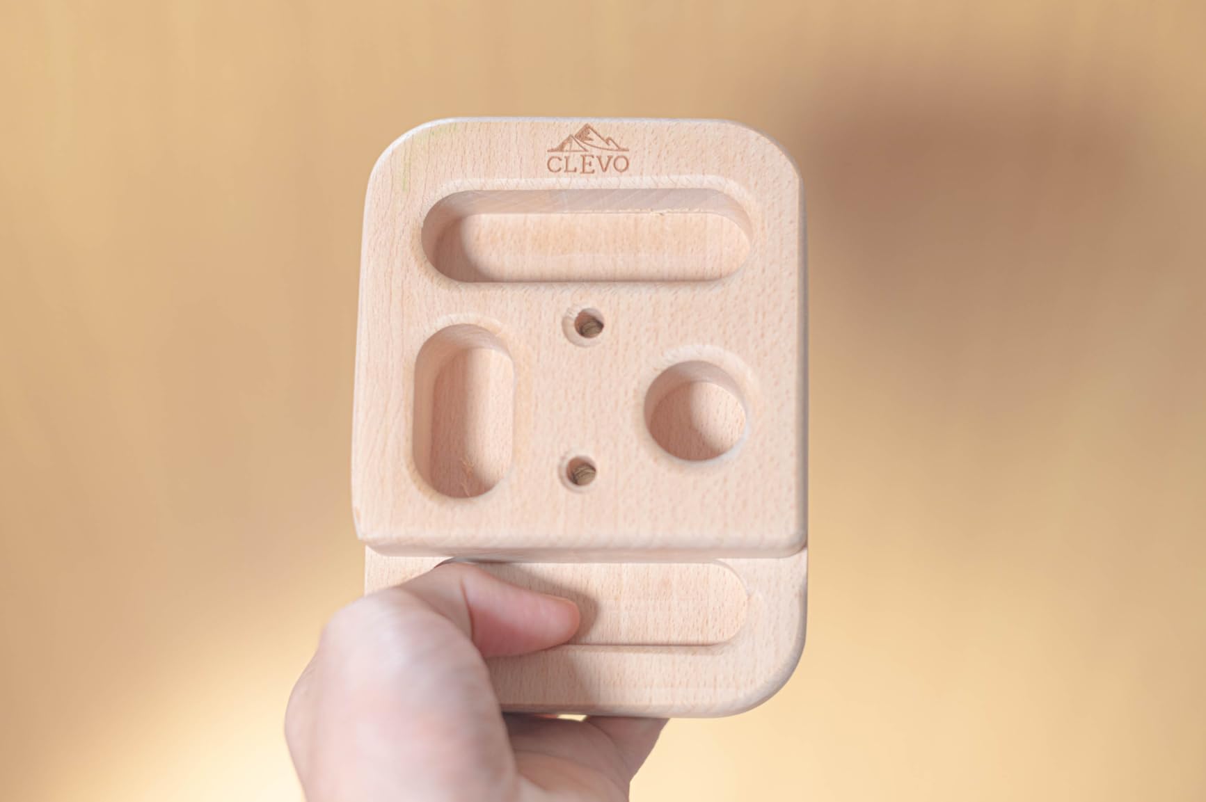 CLEVO Finger Bloc Mini Hangboard Holz tragbar