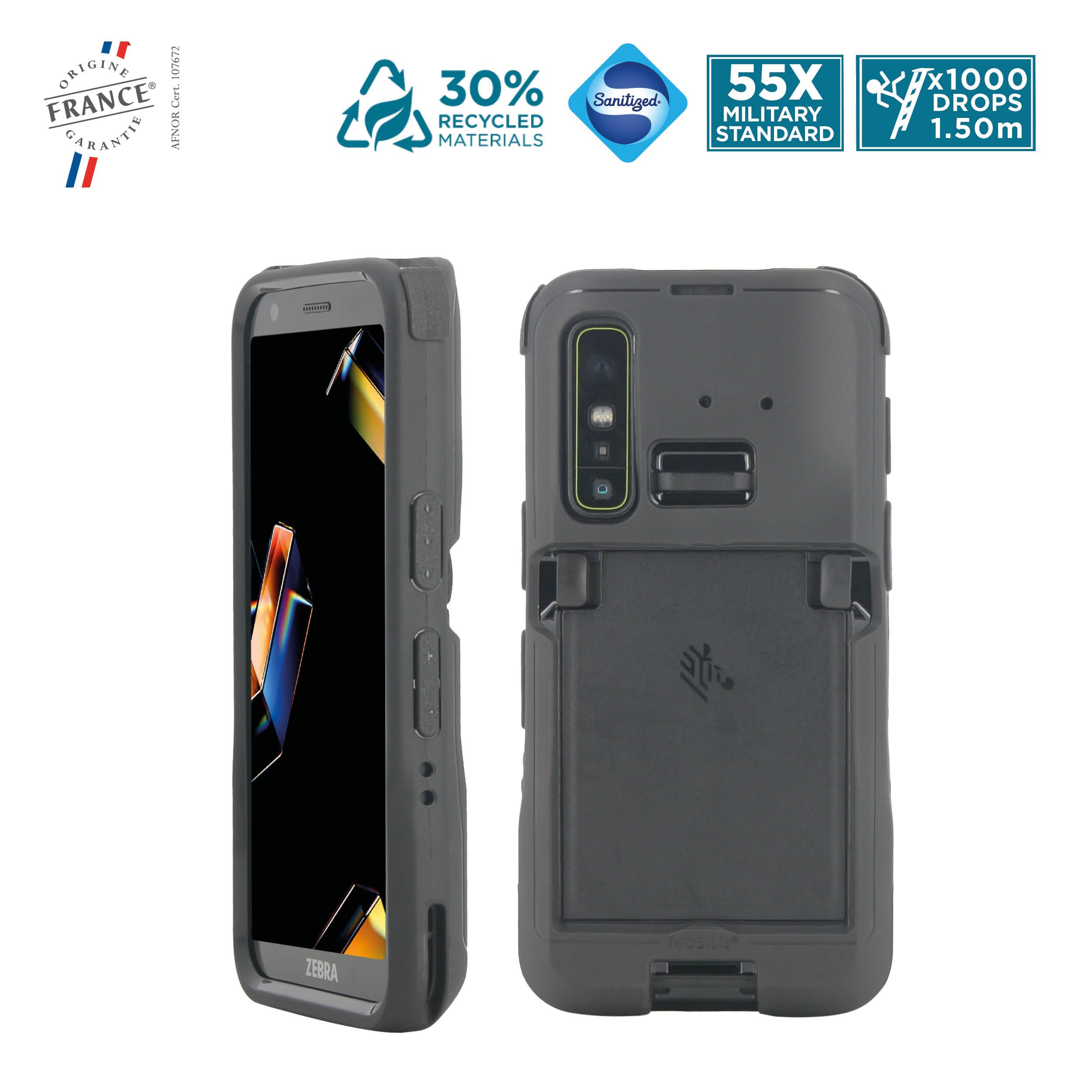 Mobilis PROTECH Zebra TC501 Hülle stoßfest antimikrobiell