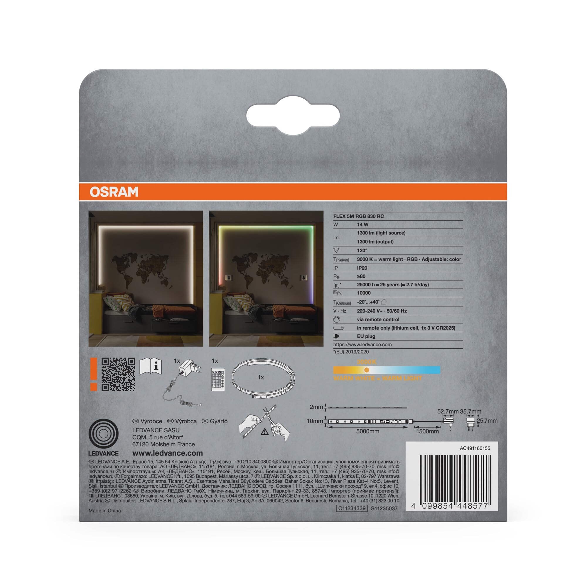 OSRAM SMART+ Flex 5M LED-Streifen weiß 14W 900lm