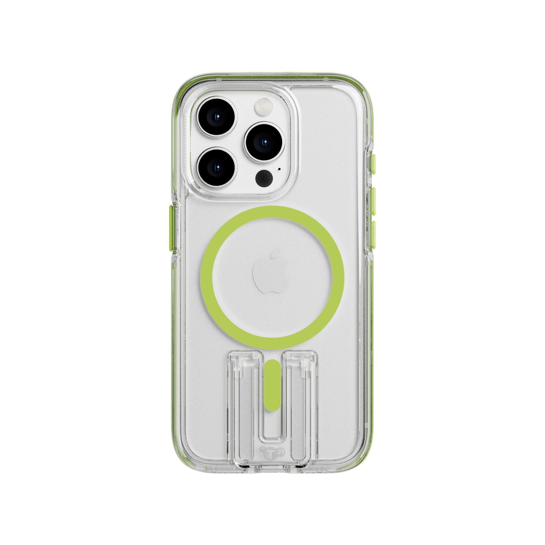 Tech21 EvoCrystal Kick iPhone 15 Pro Hülle limette MagSafe