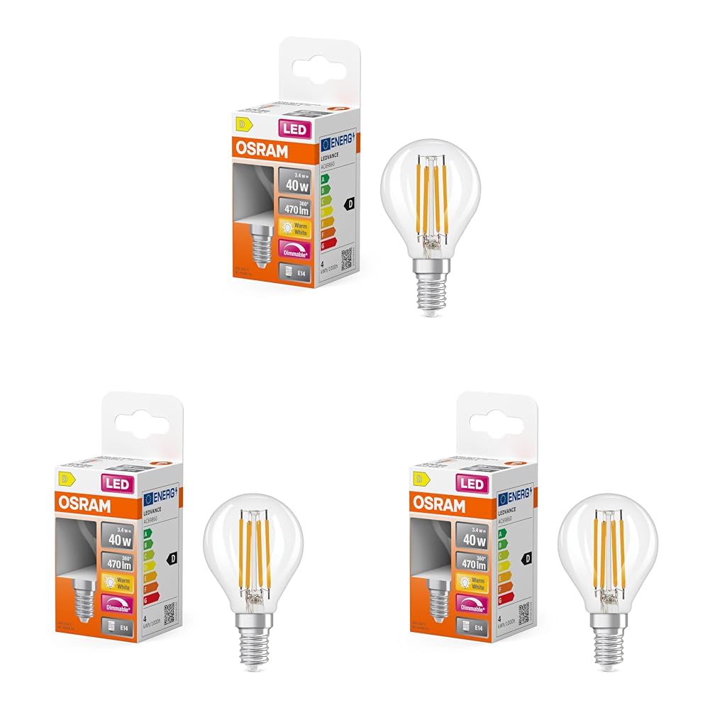 ams OSRAM Superstar Classic P40 Filament-Lampe E14 warmweiß