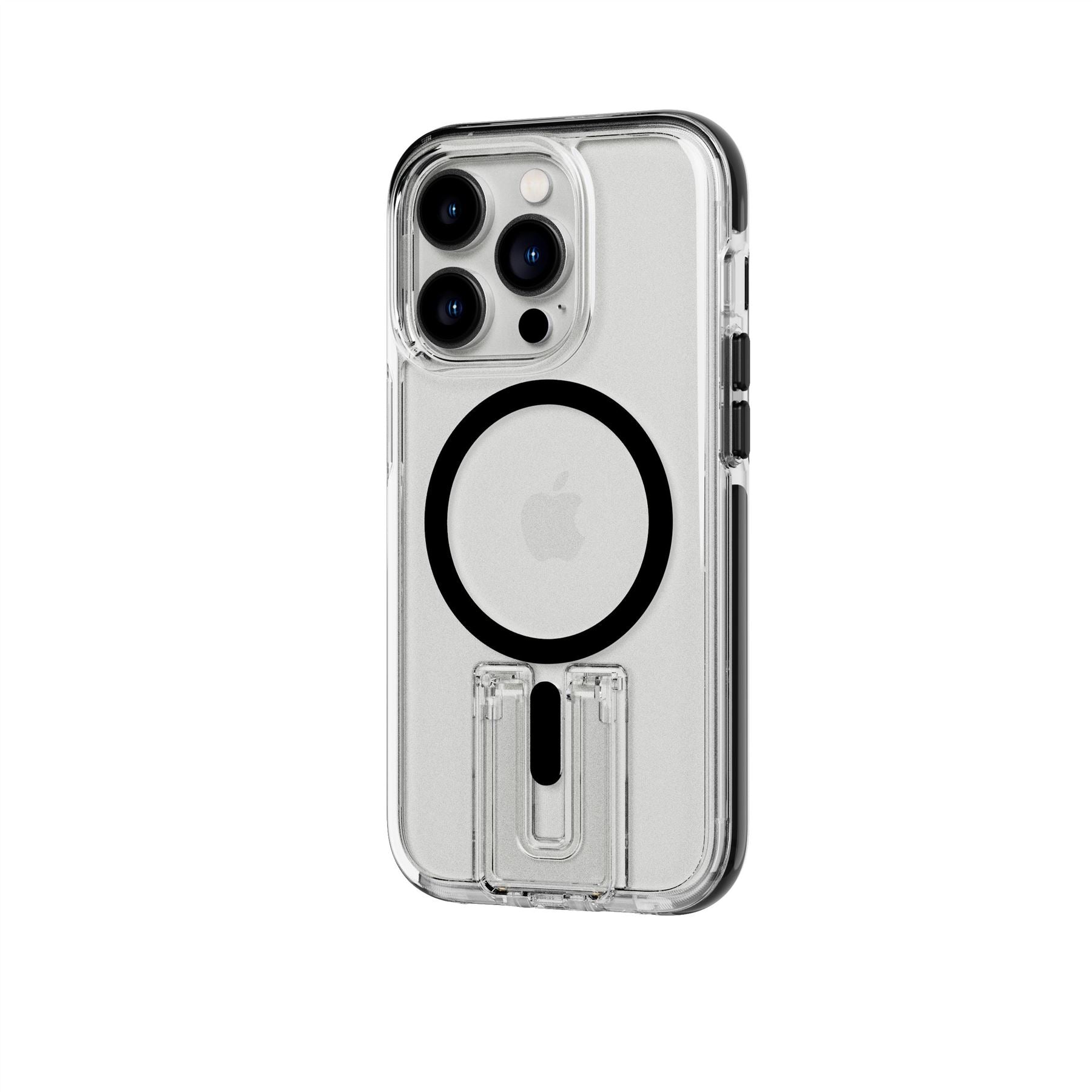 Tech21 EvoCrystal Kick iPhone 14 Pro Hülle Clear Black MagSafe