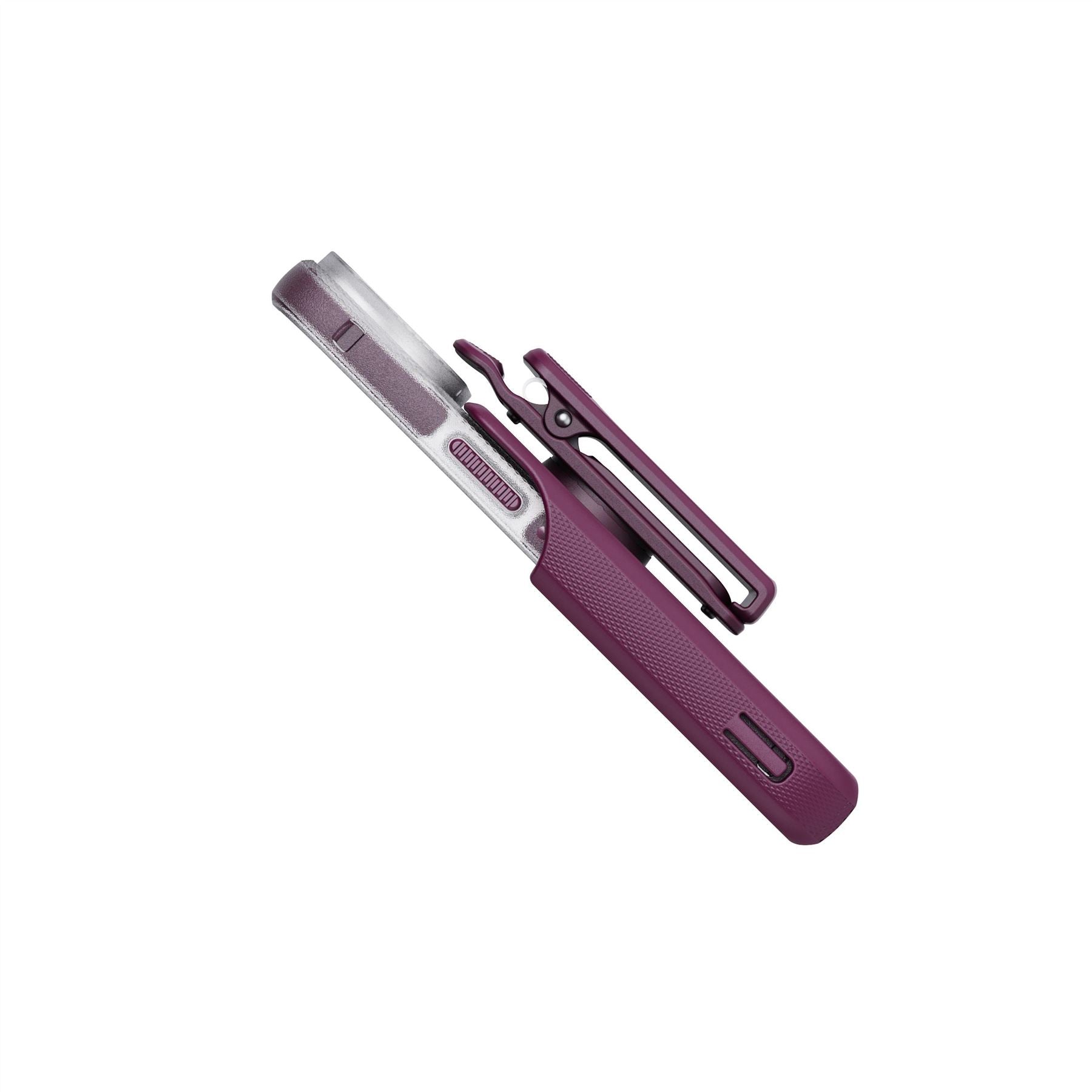 Tech21 EvoMax MagSafe iPhone 14 Hülle Frosted Purple robust
