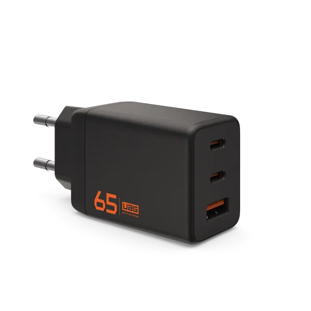 UAG SRGE 65W 3-Port GaN Wandladegerät USB-C EU schwarz