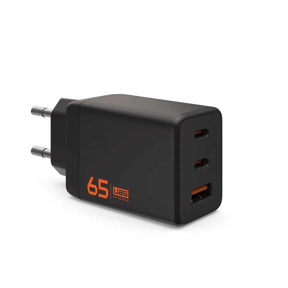 UAG SRGE 65W 3-Port GaN Wandladegerät USB-C EU schwarz
