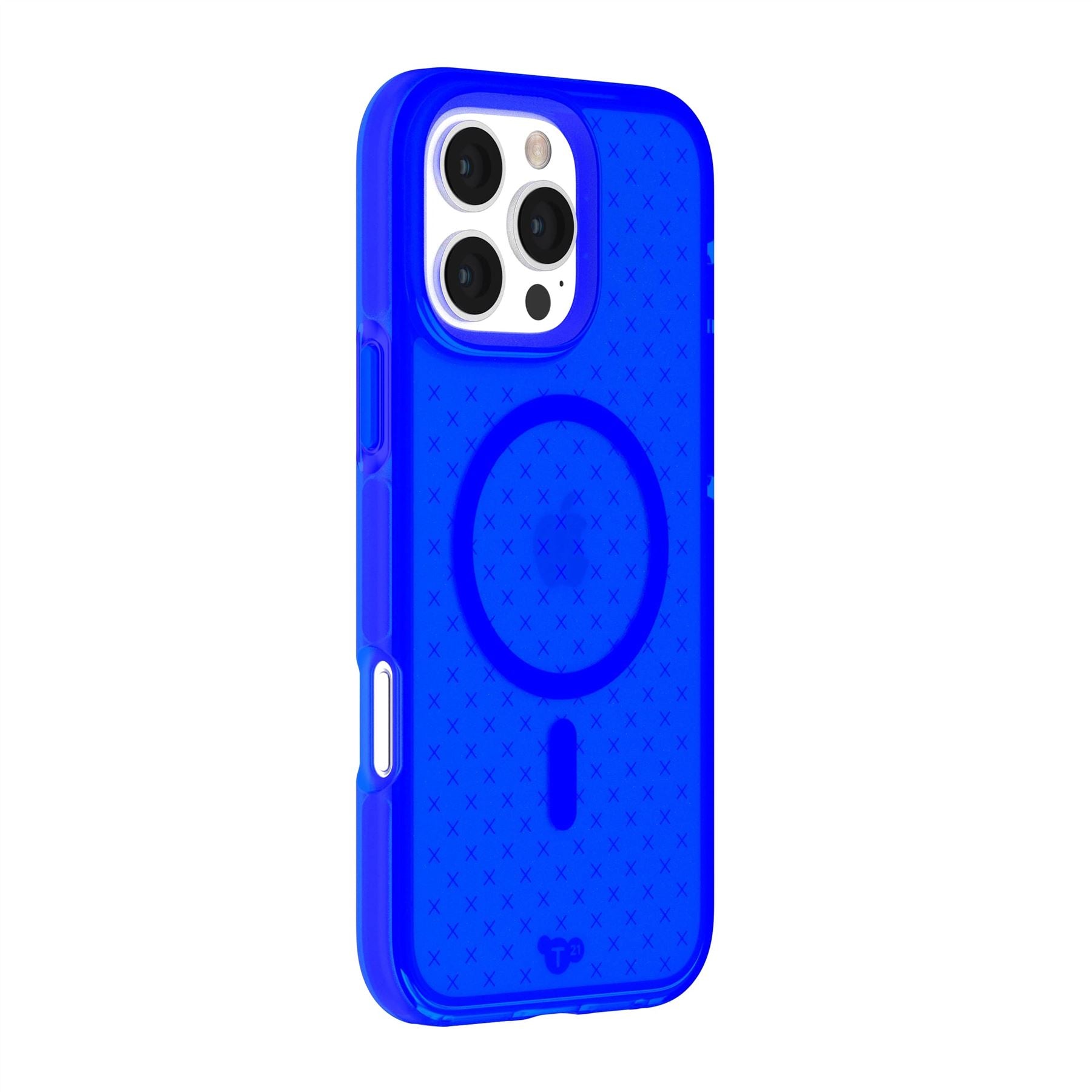 Tech21 EvoCheck iPhone 16 Pro Max Hülle Cobalt Blue MagSafe
