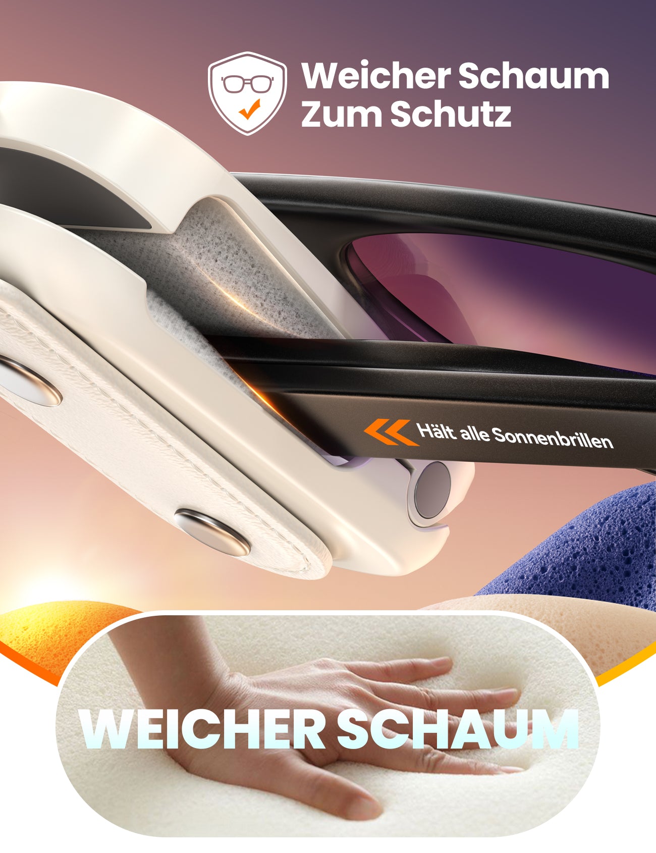 JOYROOM JR-ZS511 Brillenhalter Auto Weiß Magnet