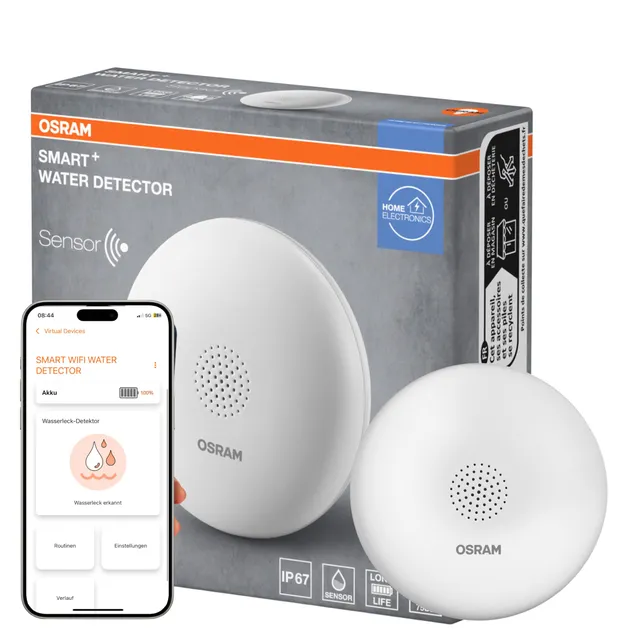 ams OSRAM SMART+ WiFi Wassermelder weiß mit App