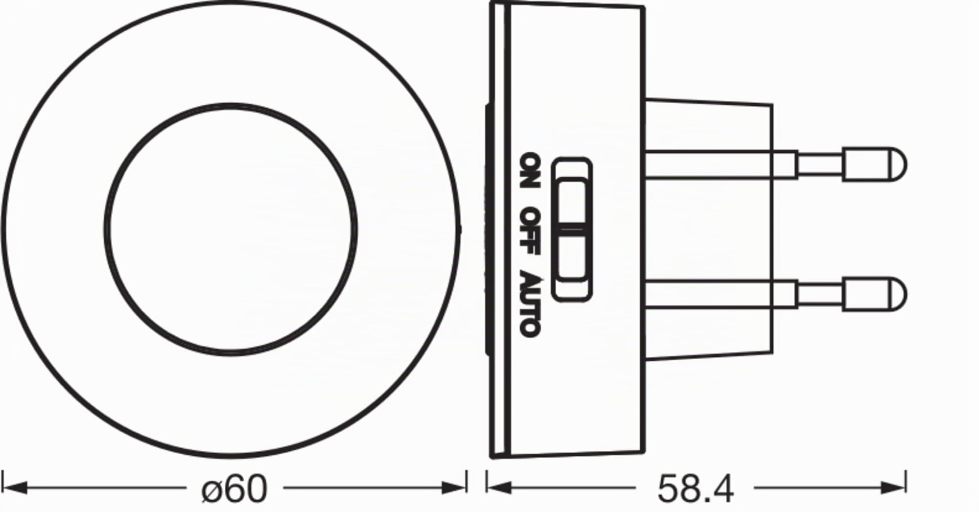 OSRAM SMART+ Lunetta Backlight Ellipse Nachtlicht Weiß Warmweiß
