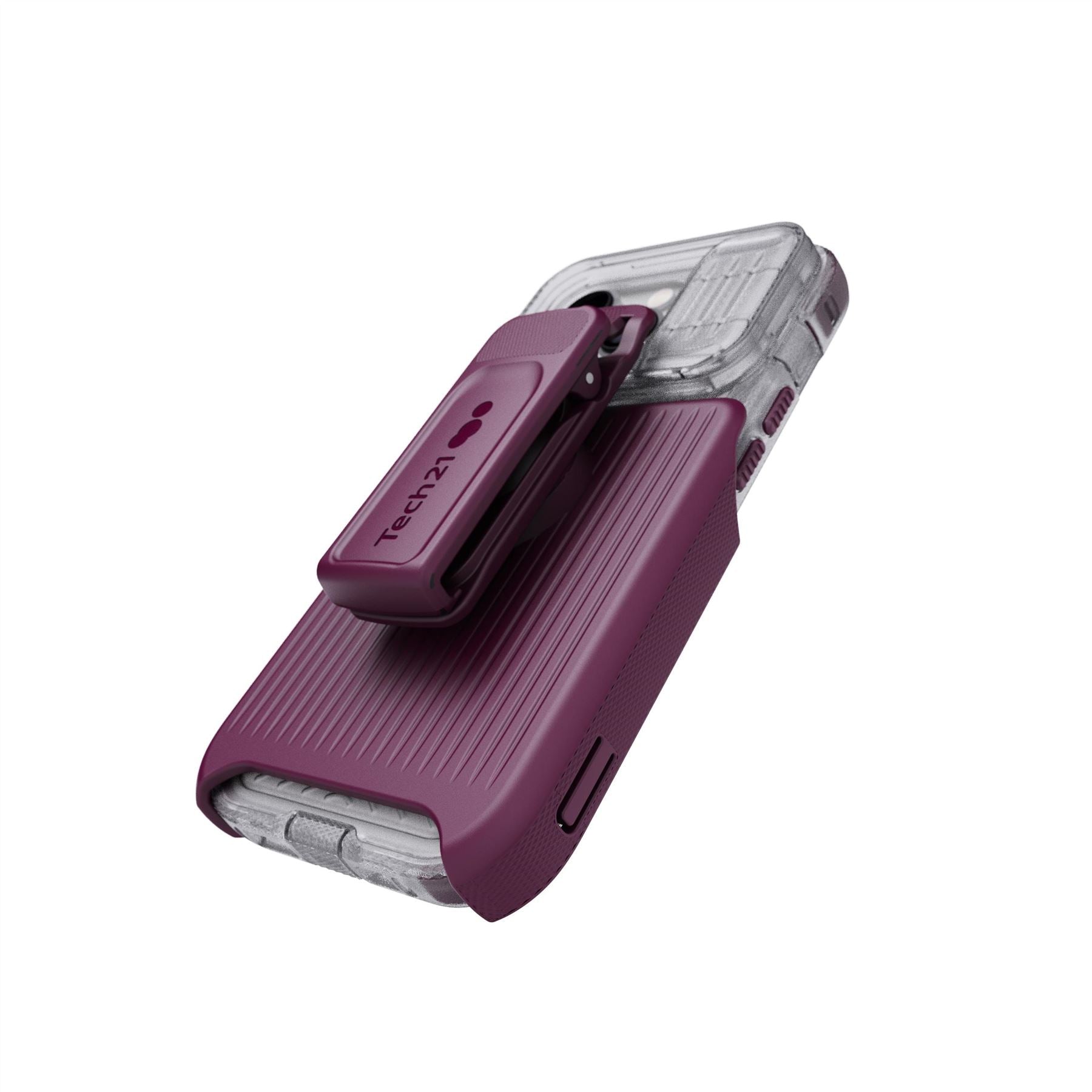 Tech21 EvoMax iPhone 14 Pro Hülle Frosted Purple MagSafe