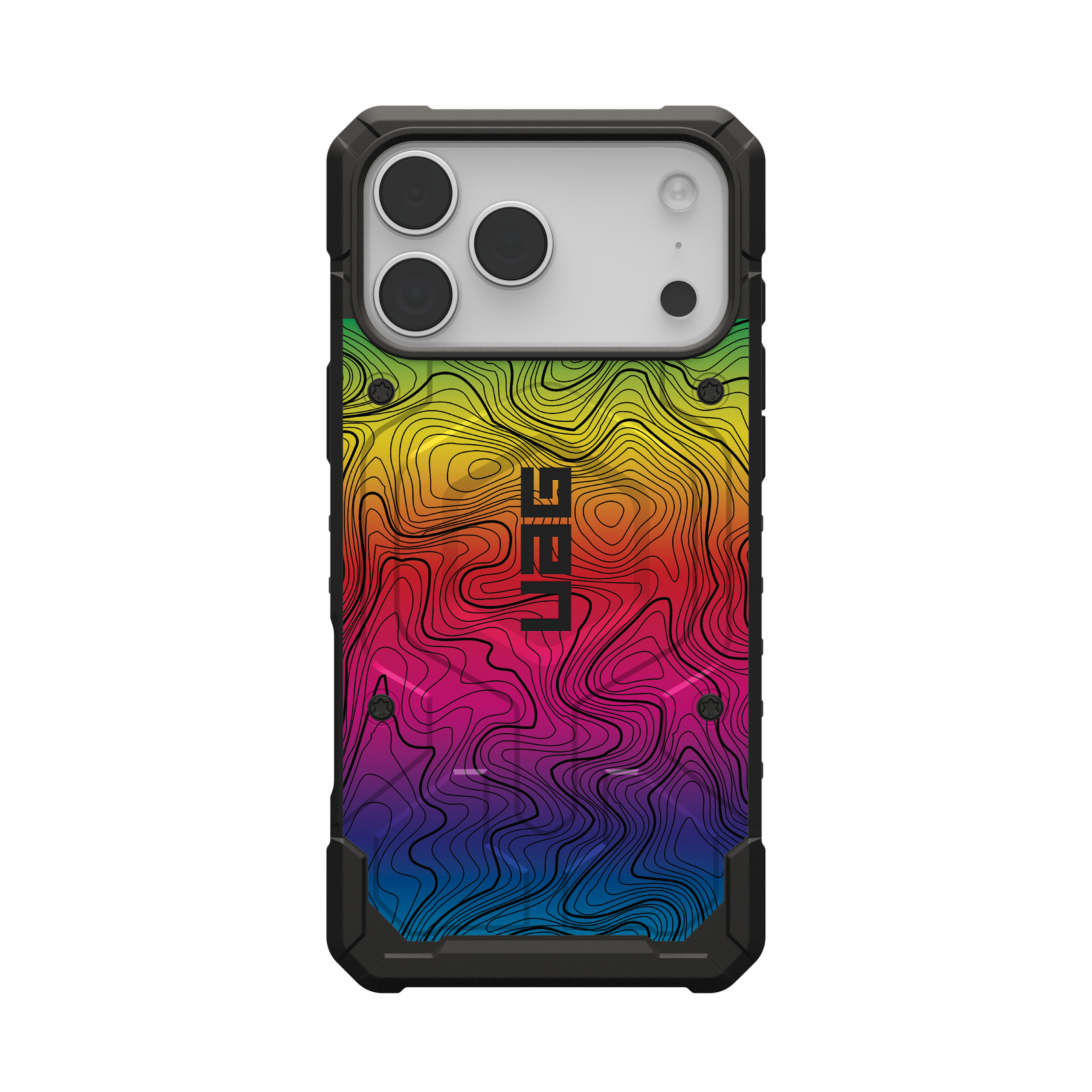 UAG Pathfinder Handyhülle iPhone 17 Pro Max Rainbow Topo