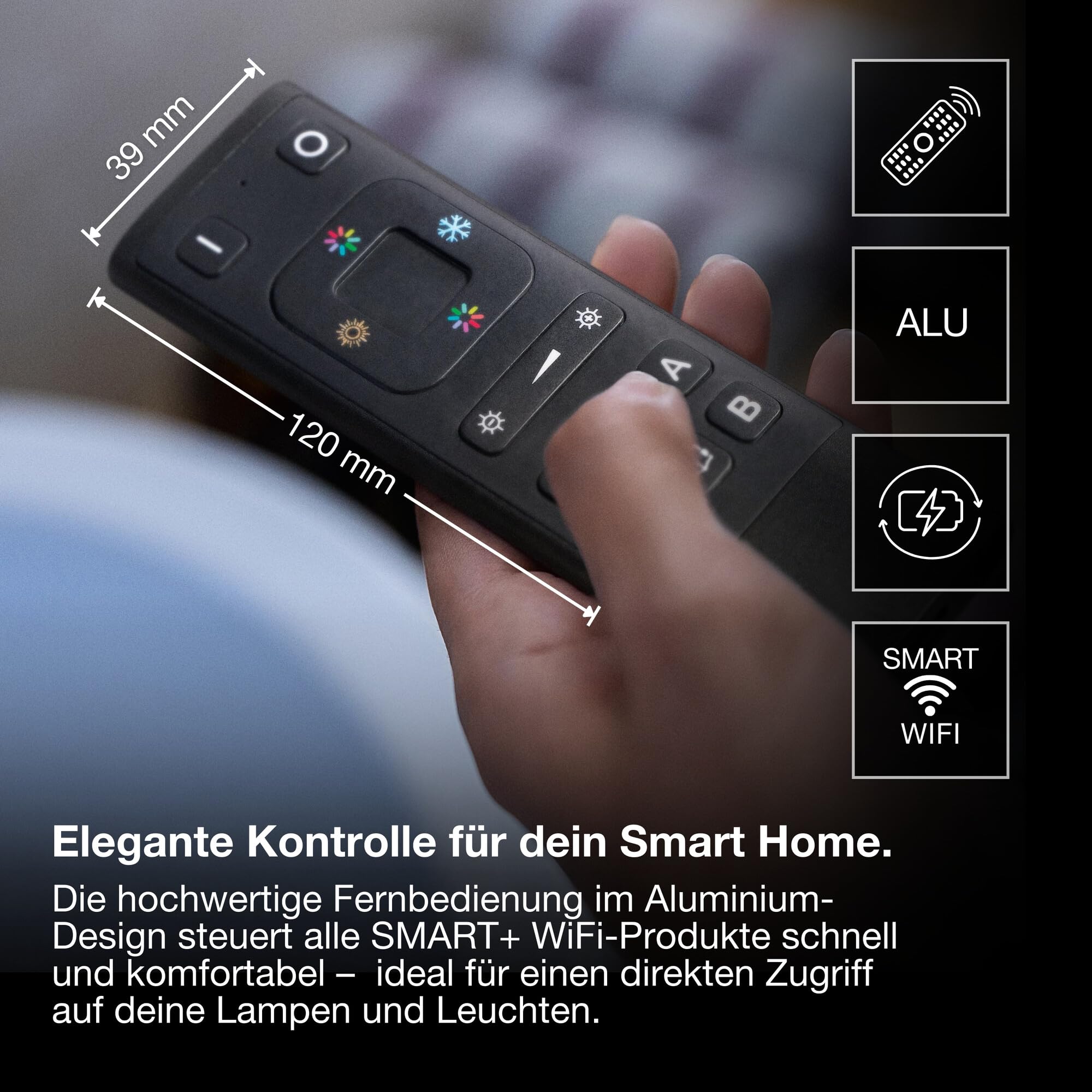OSRAM SMART+ WIFI Fernbedienung schwarz USB-C dimmbar