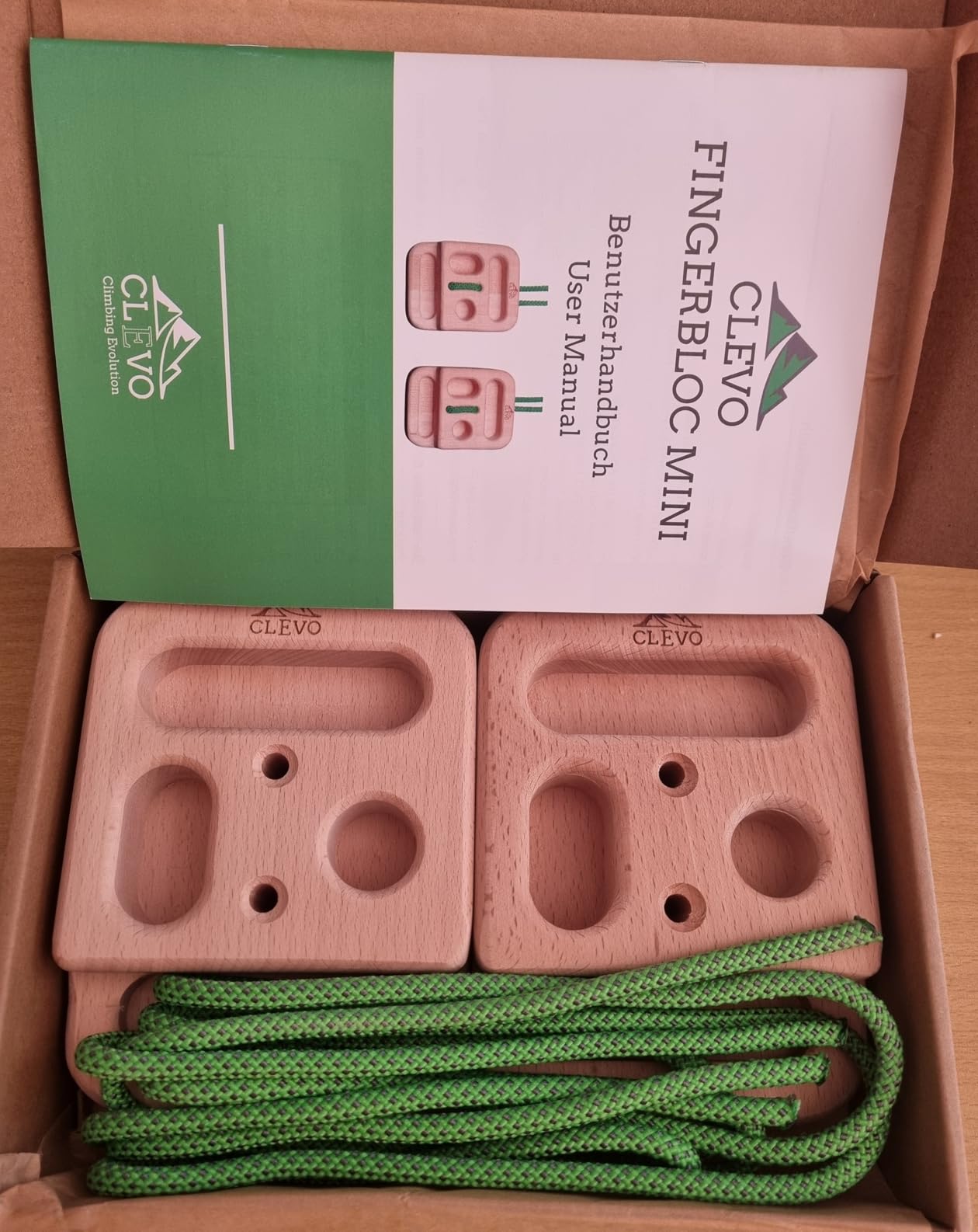 CLEVO Finger Bloc Mini Hangboard Holz tragbar