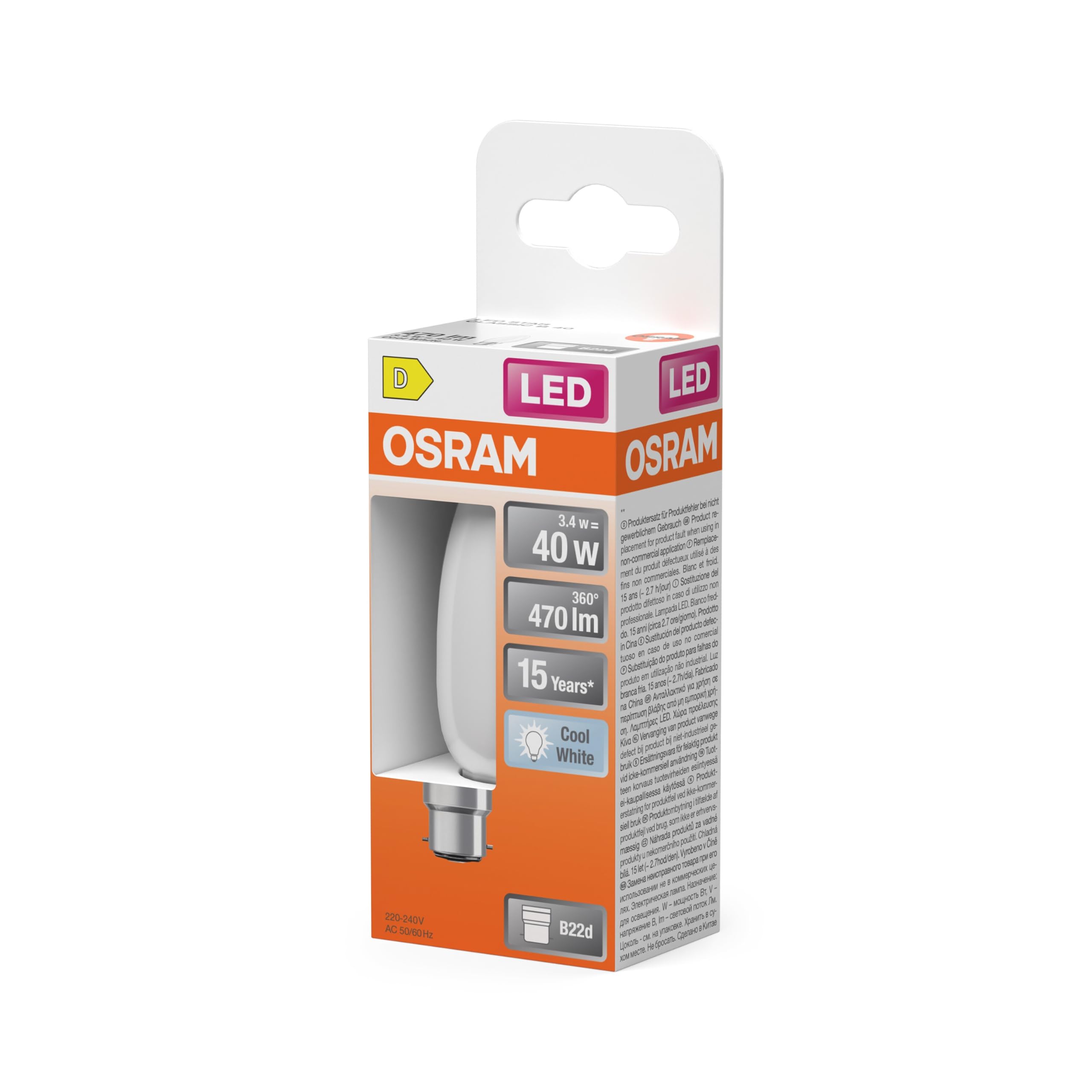 ams OSRAM SMART+ Star Kerze B40 LED matt B22d 1er