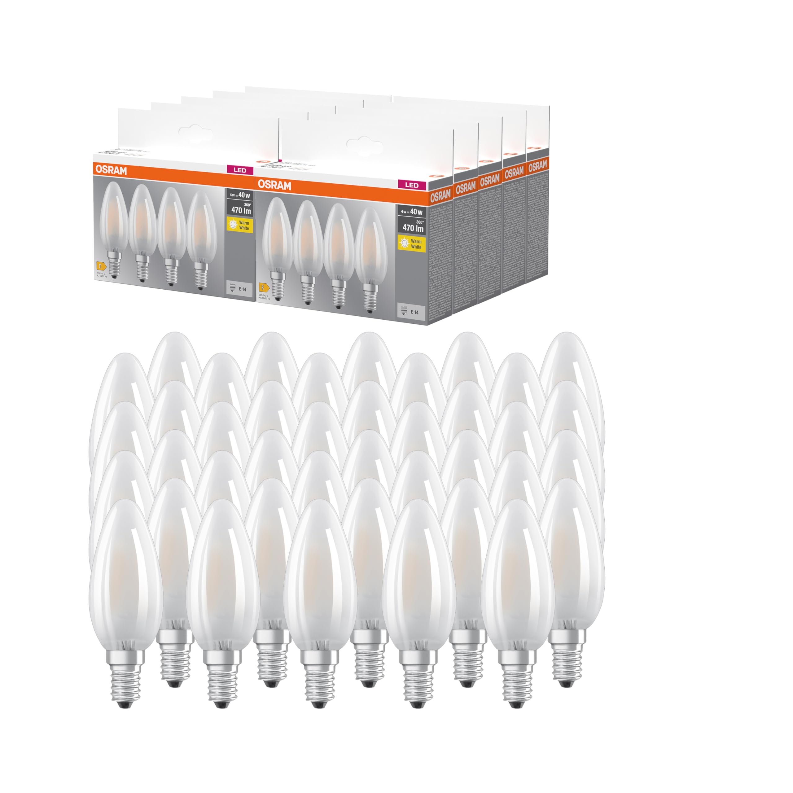 ams OSRAM SMART+ Base Classic P40 E14 Lampe Warmweiß