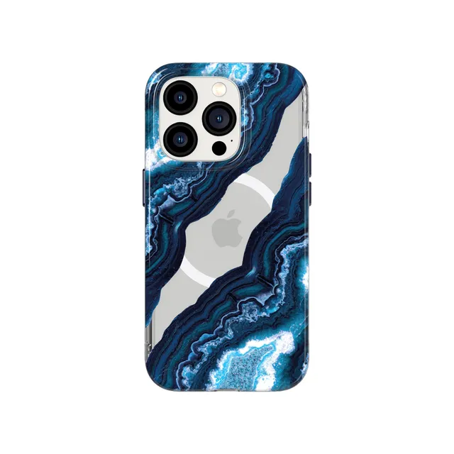 Tech21 EvoArt iPhone 14 Pro Hülle Clear/Midnight Quartz MagSafe