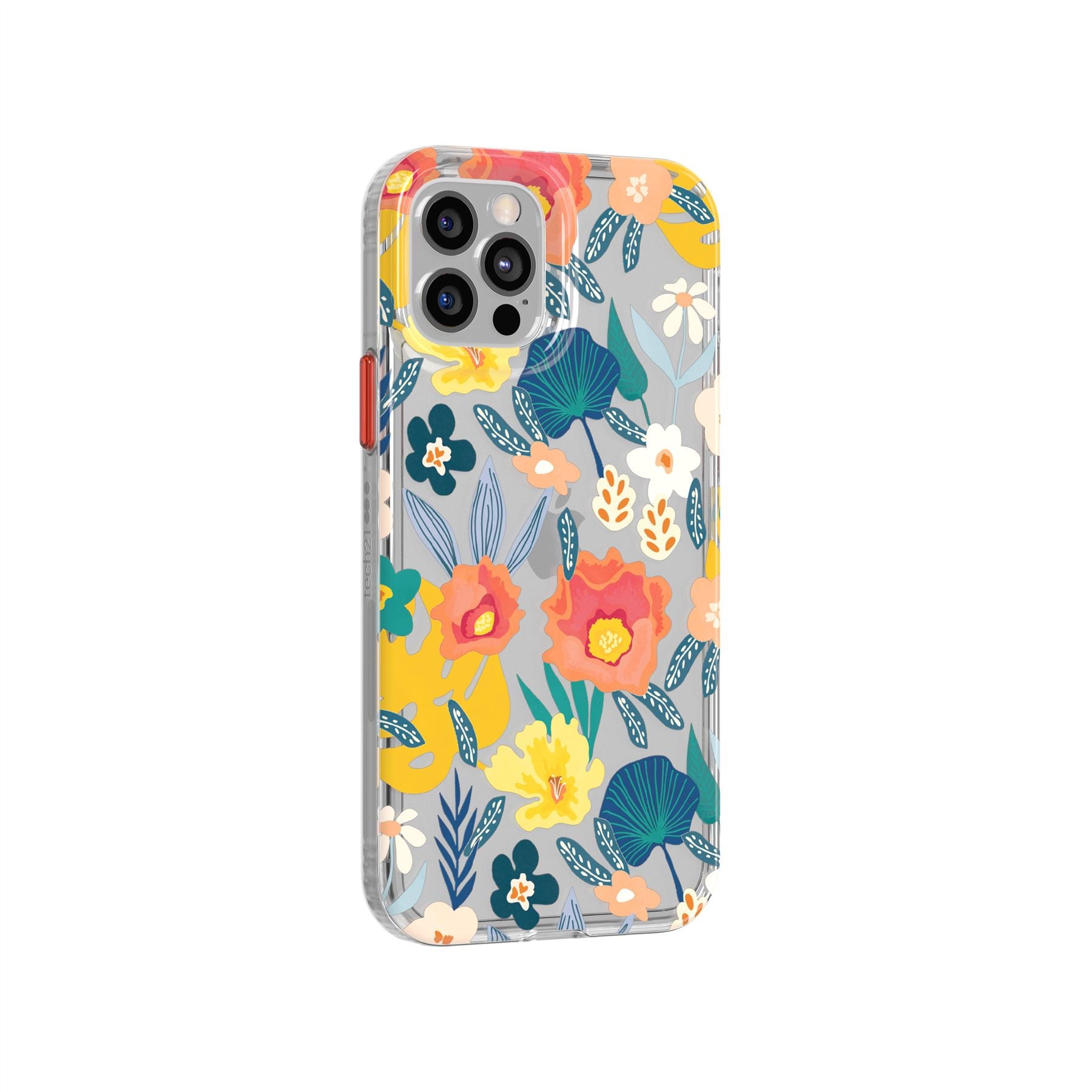 Tech21 EvoArt iPhone 12/12 Pro Hülle Tangerine Orange floral