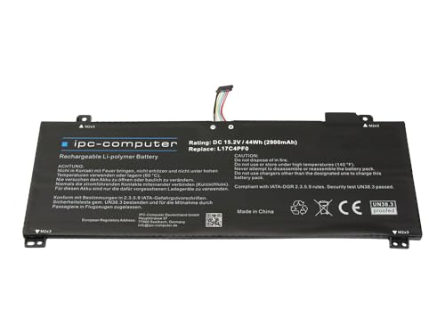 IPC-Computer Akkus L17C4PF0 Laptop Akku 44Wh schwarz