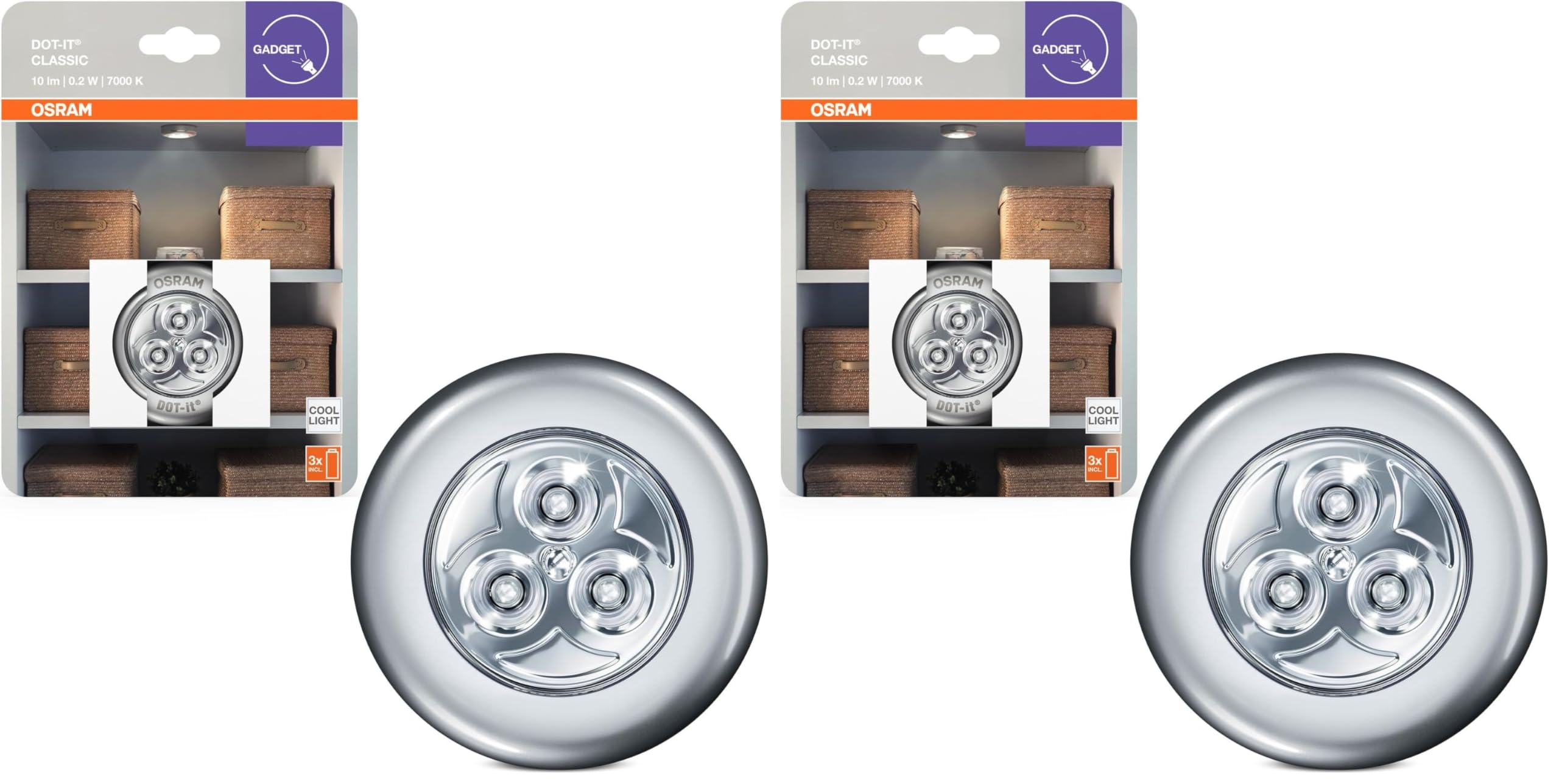 ams OSRAM SMART+ Dot-It Touch Slim LED-Leuchte Weiß USB dimmbar