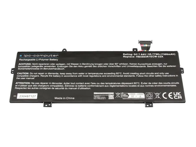 IPC-Computer Akkus HB4593R1ECW-22A Laptop Akku 55,77Wh