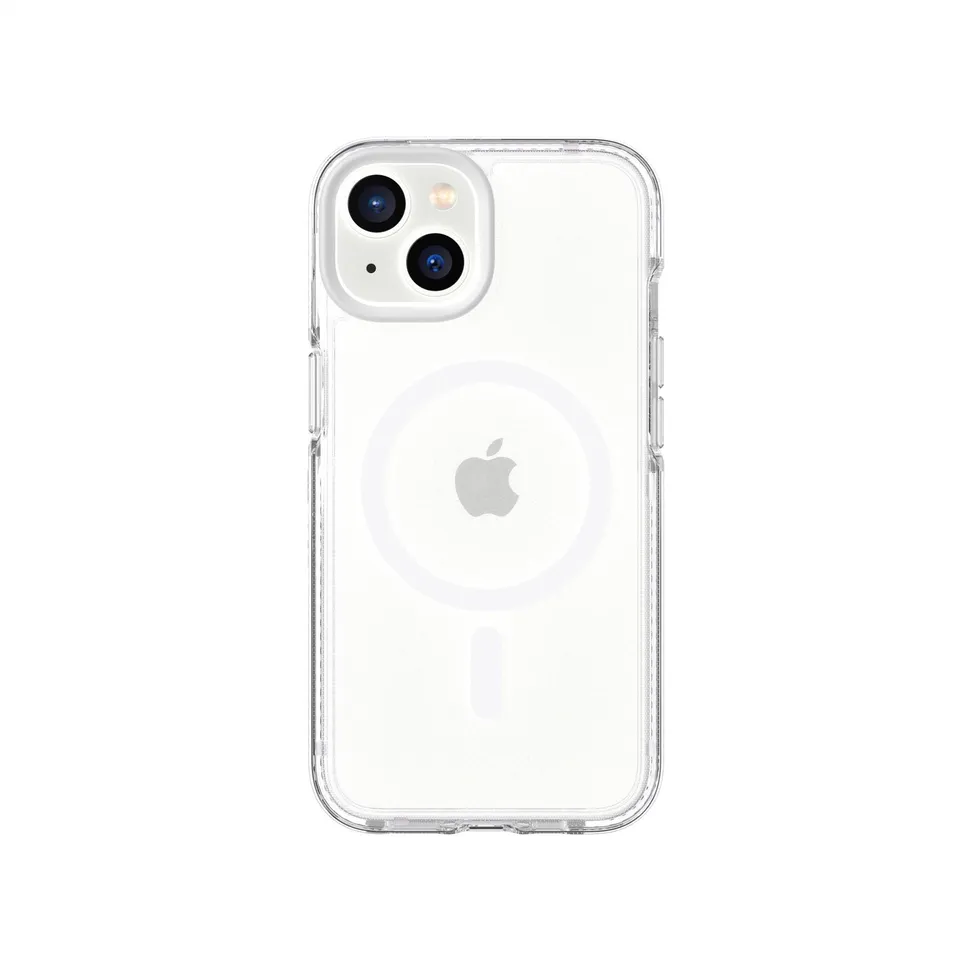 Tech21 EvoCrystal iPhone 15/14/13 Hülle Clear/White MagSafe