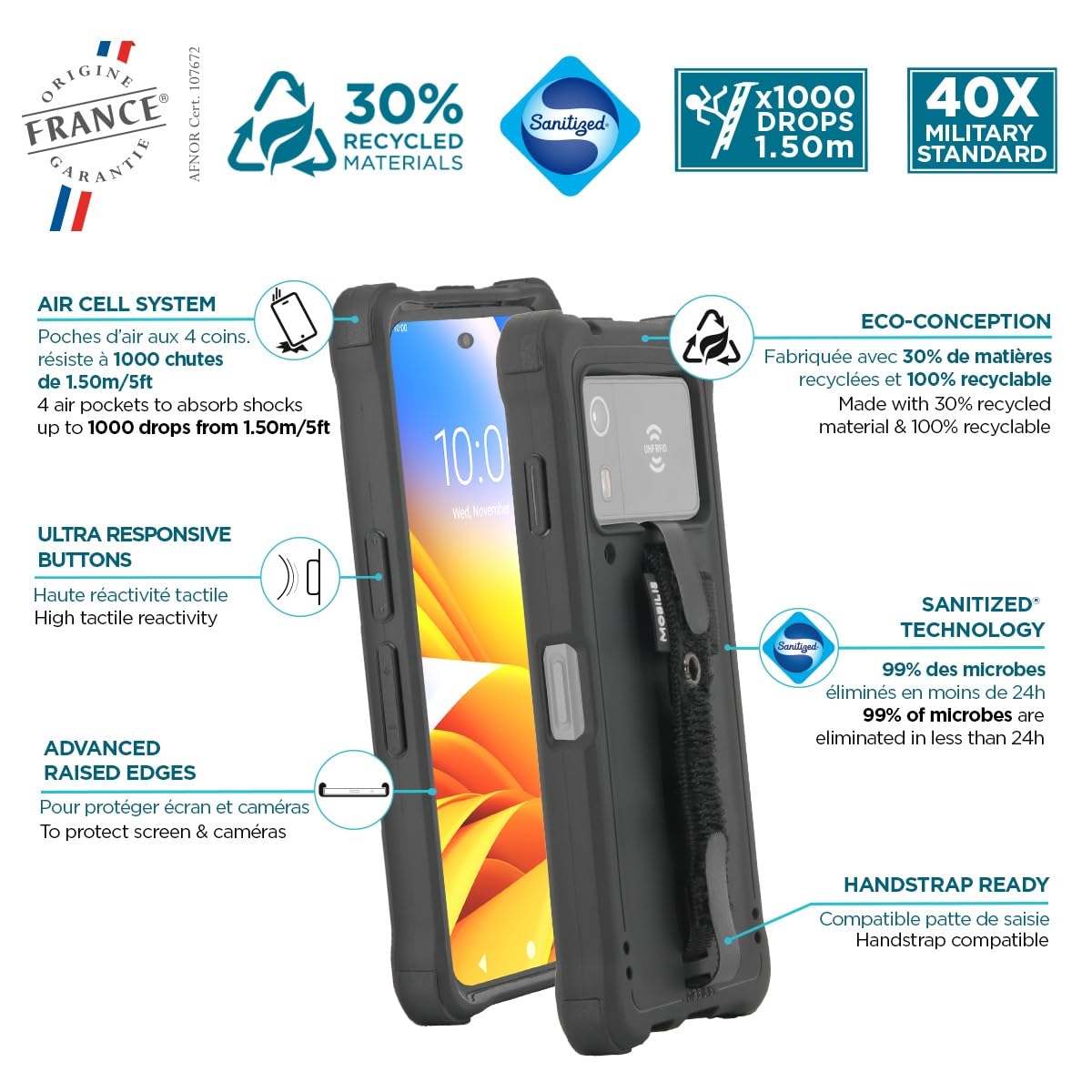 Mobilis PROTECH Schutzhülle Zebra EM45 Handschlaufe